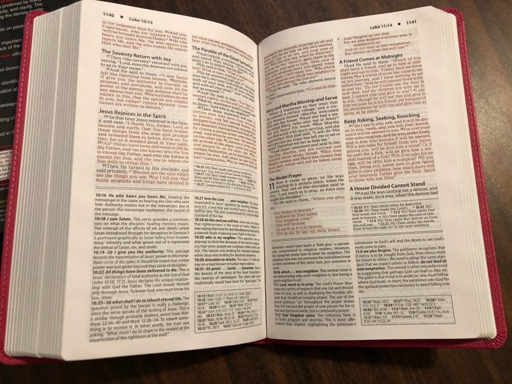 Personalized Study Bible, NKJV Foundation Study Bible - Coral Leathersoft - Custom Imprinted with name engraved