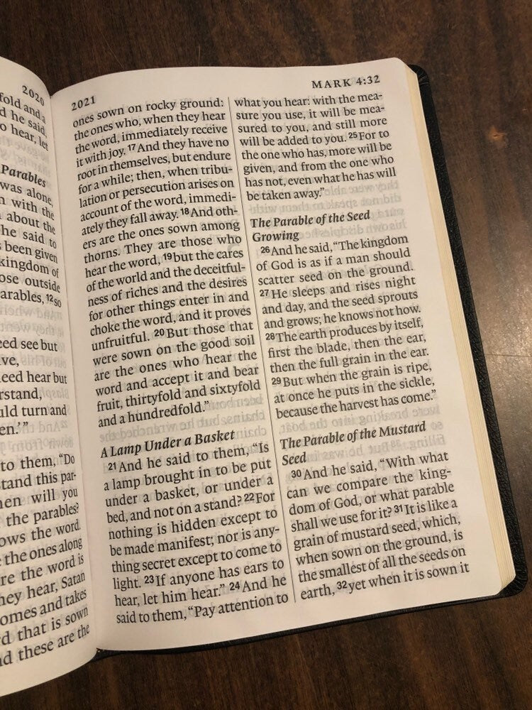 Personalized ESV Super Giant Print Bible - Black Genuine Leather  Custom Imprinted name engraved, 9781433565489