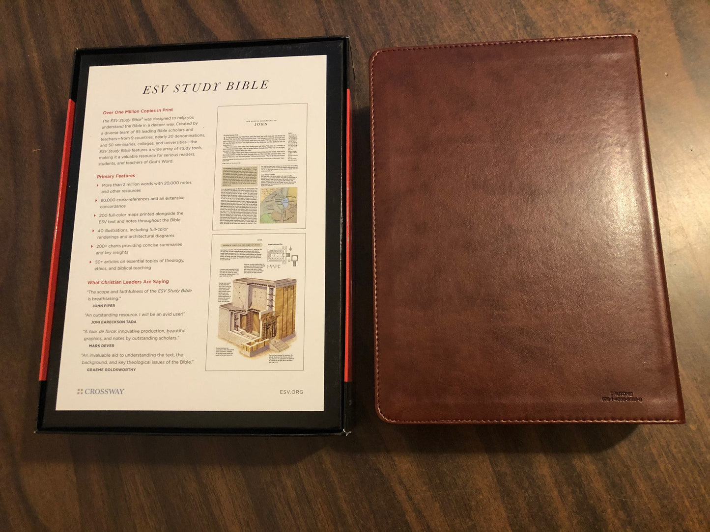 Personalized ESV Study Bible - Chestnut Brown Trutone - Custom Imprinted with a name engraved 9781433563553