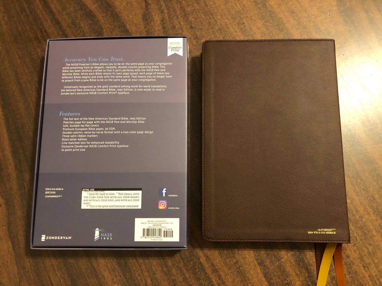 Personalized NASB Preachers Bible - Brown LeatherSoft