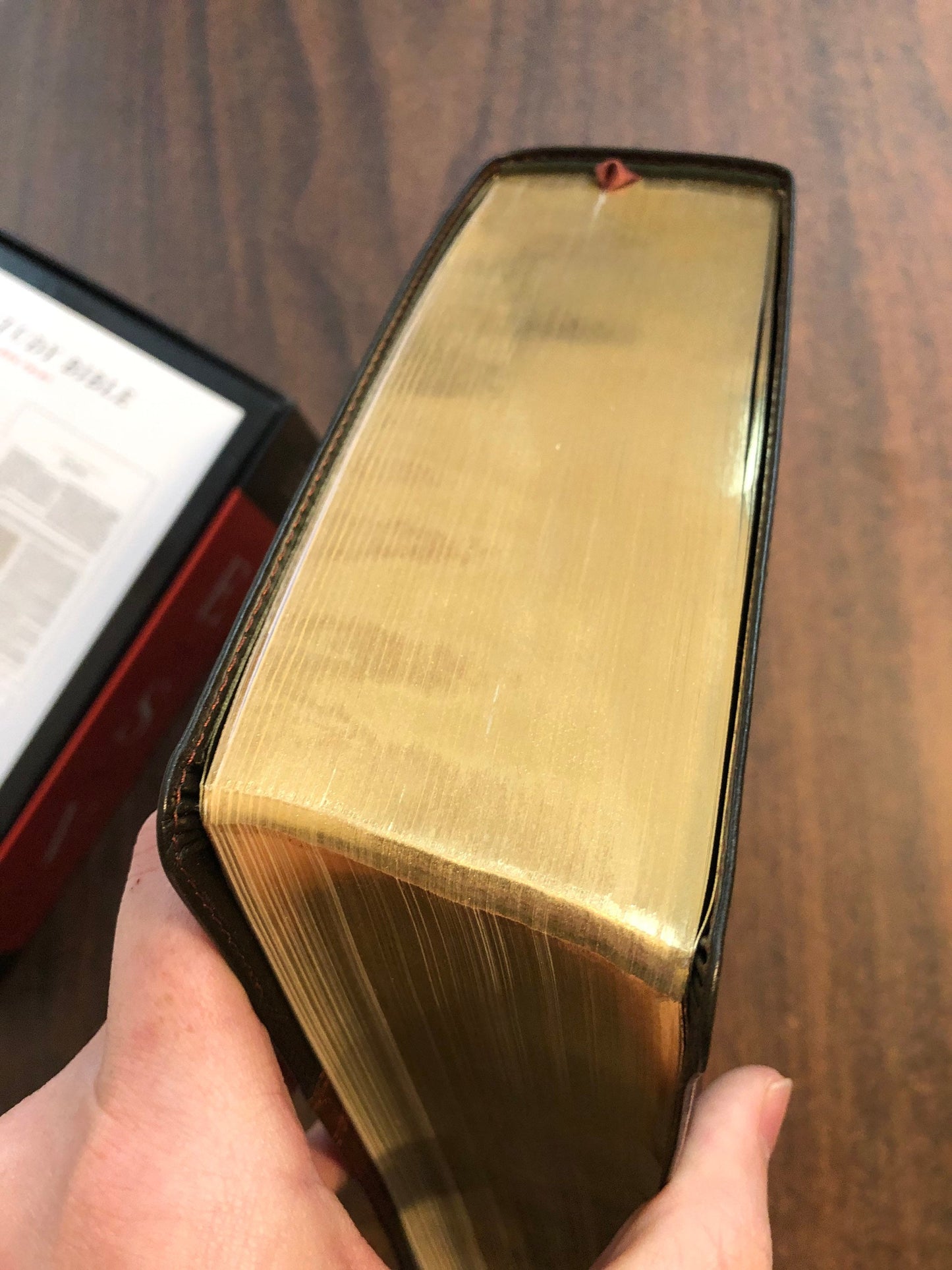 Personalized ESV Large Print Study Bible - Forest / Tan TruTone, Custom Imprinted 9781433564727