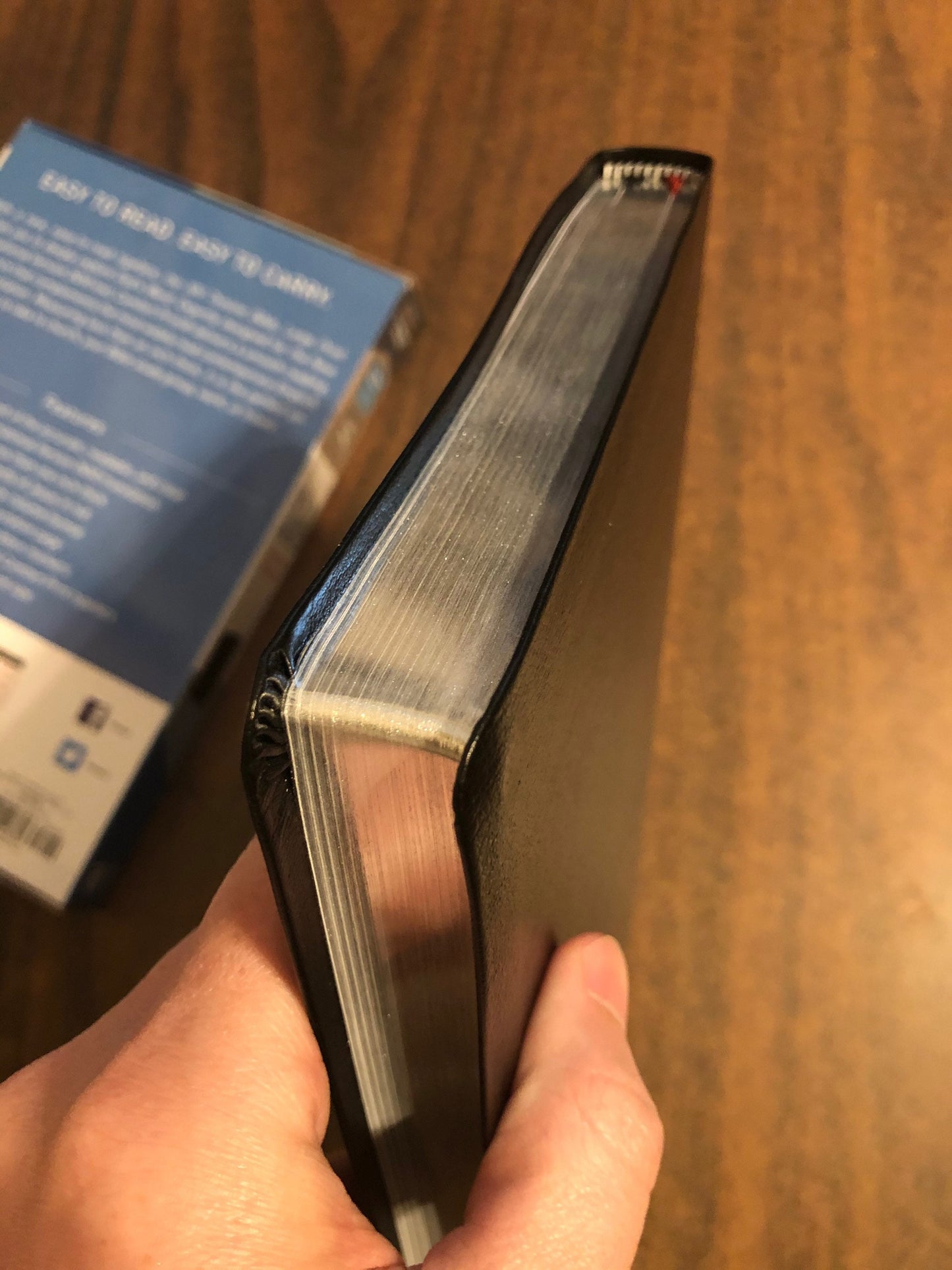 Personalized NIV Large Print Thinline Bible - Black Bonded Leather ** Custom Imprinted New International Version Bible 9780310448327