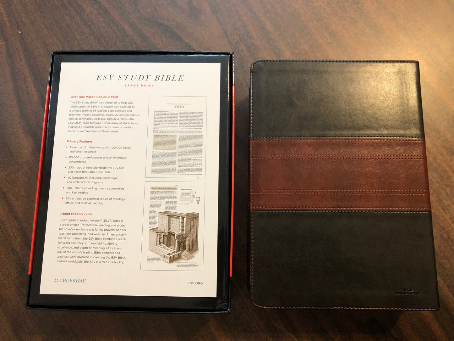 Personalized ESV Large Print Study Bible - Forest / Tan TruTone, Custom Imprinted 9781433564727