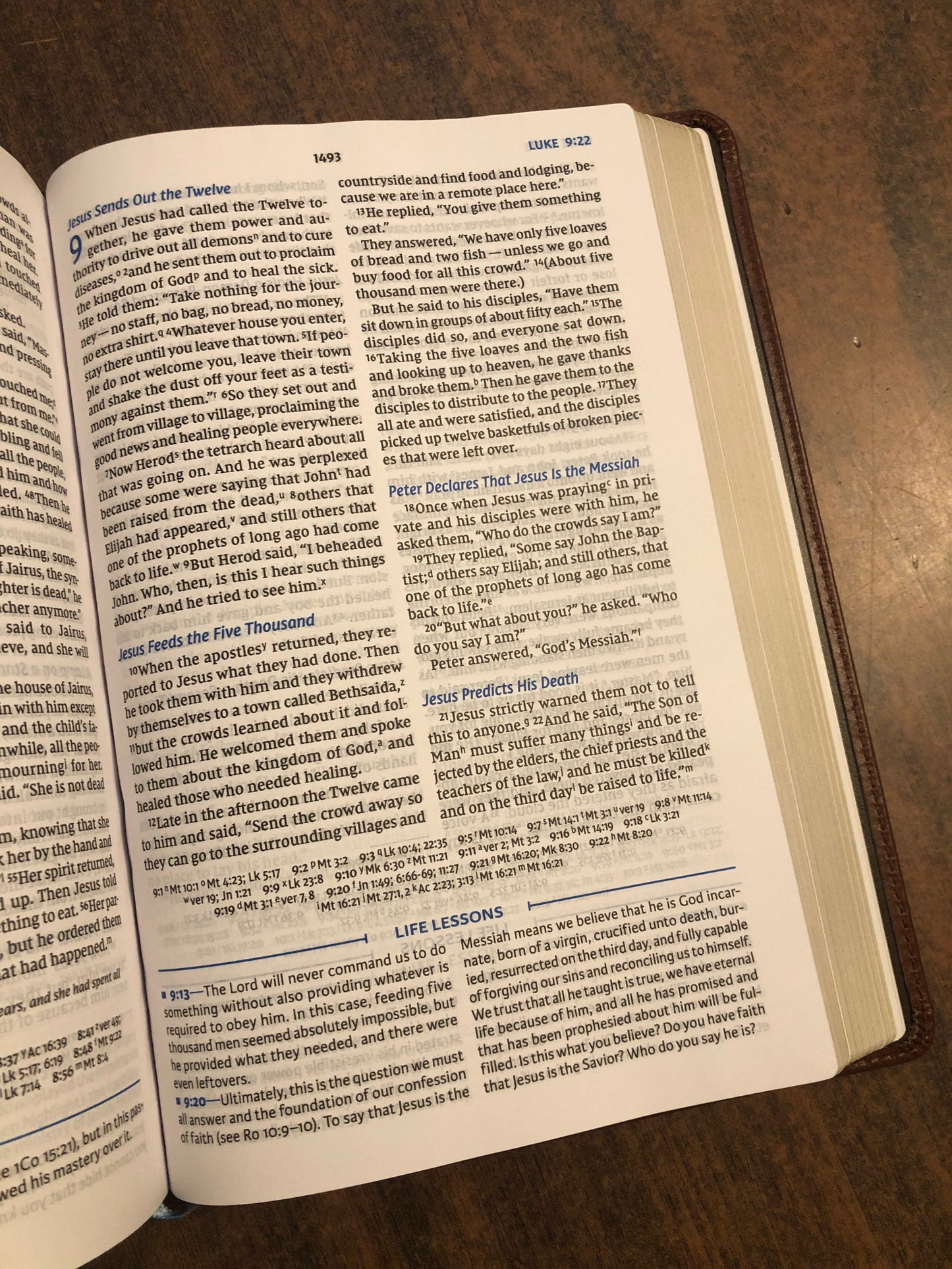 Personalized NIV Charles Stanley Life Principles Study Bible - Brown Genuine Leather, Custom Imprinted with a name 9780785225614