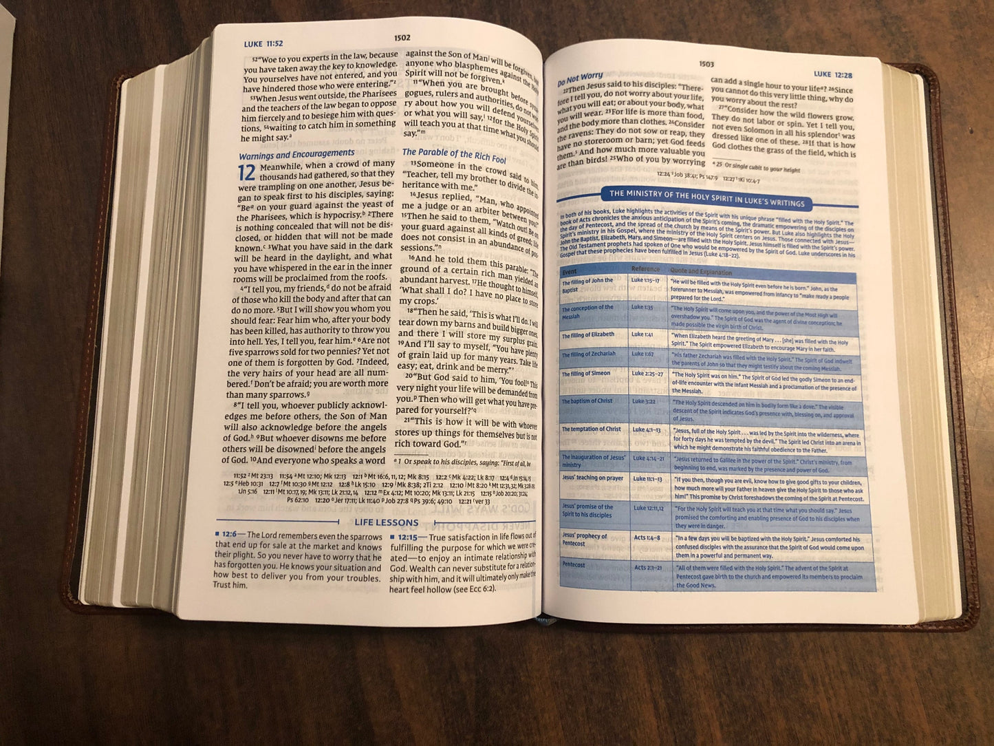 Personalized NIV Charles Stanley Life Principles Study Bible - Brown Genuine Leather, Custom Imprinted with a name 9780785225614