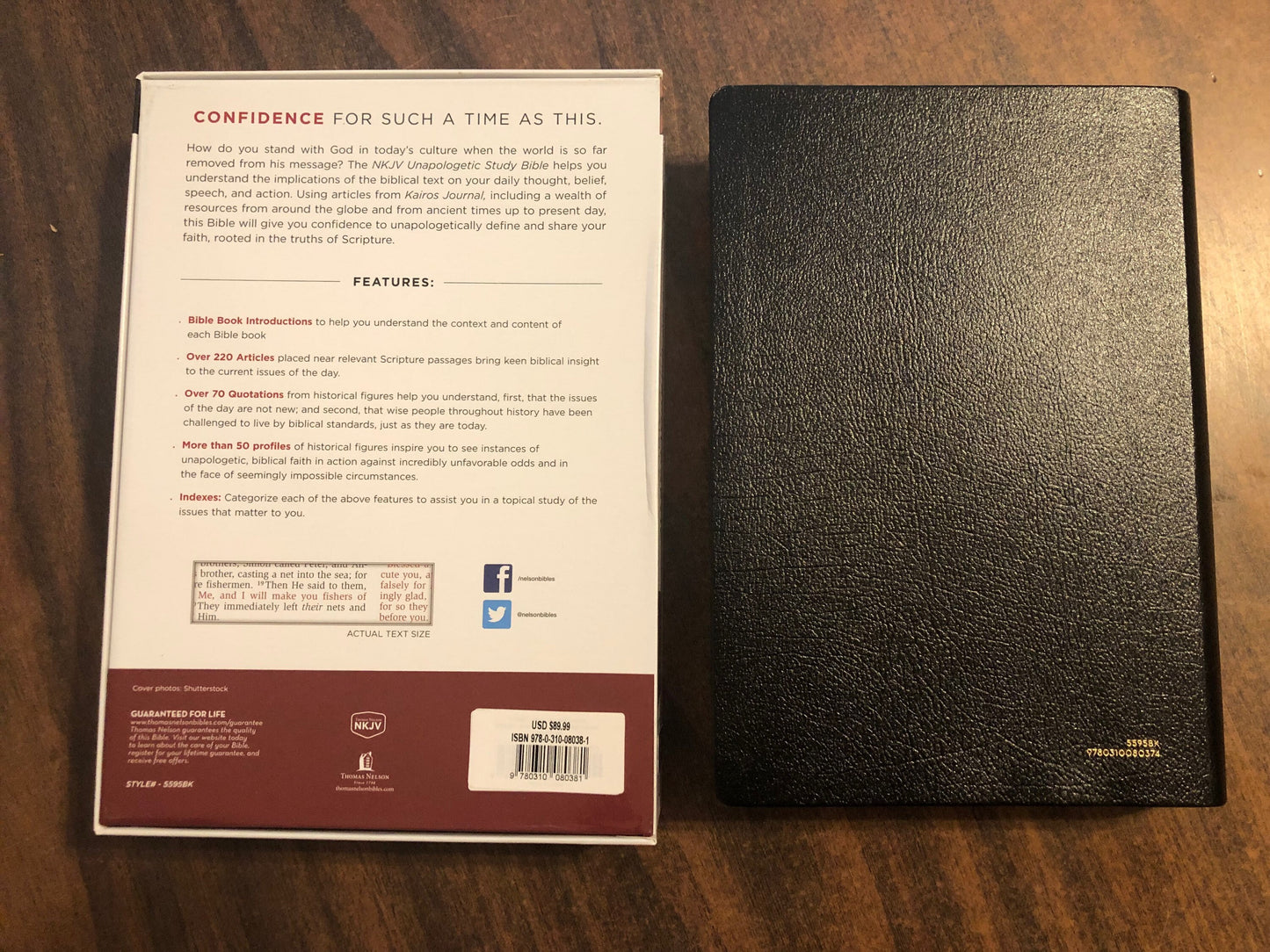 Personalized NKJV UnApologetic Study Bible Thumb Indexed - Black Bonded Leather Cover, Custom Imprinted - Apologetics Study Bible