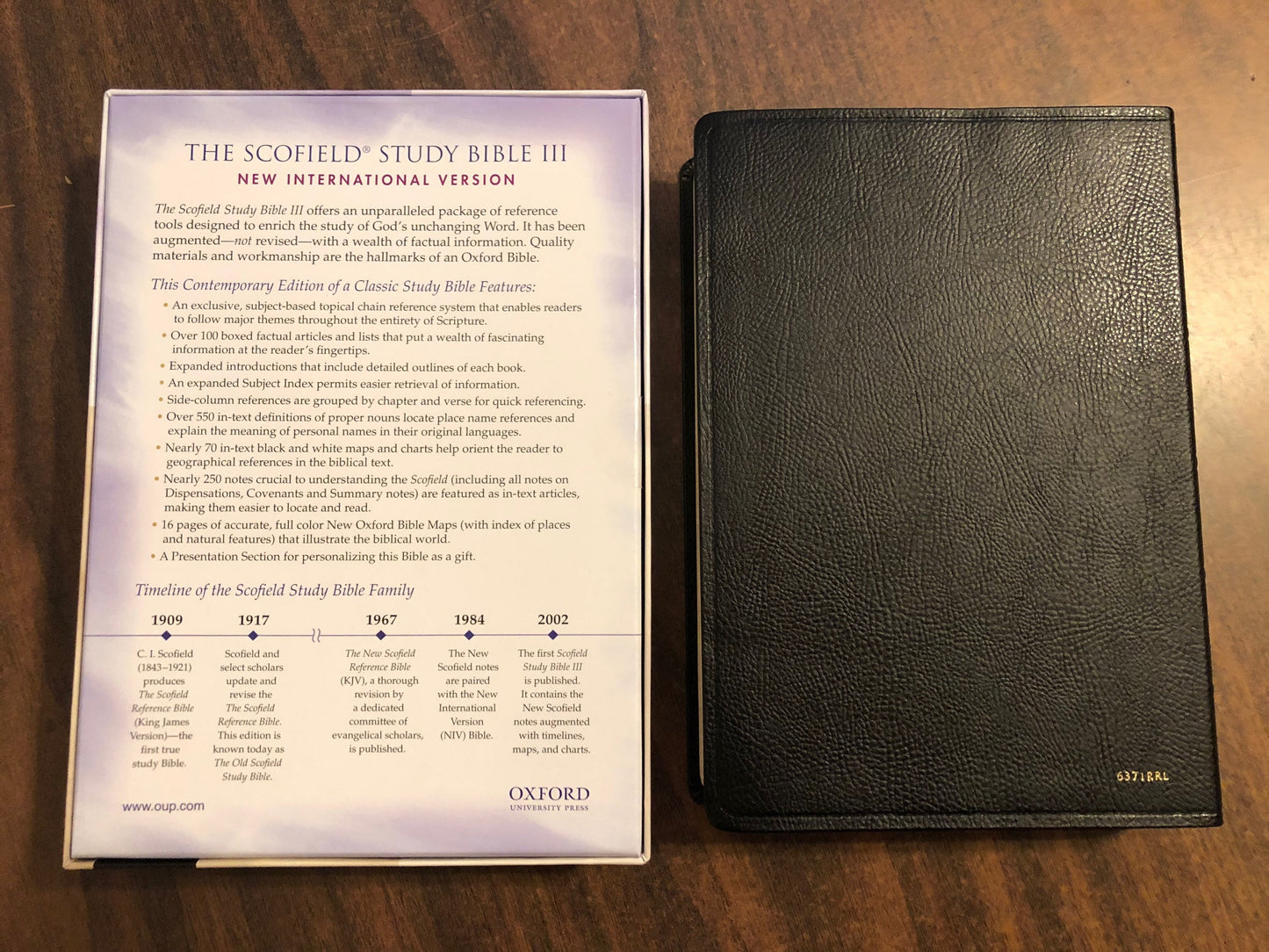 Personalized NIV 1984 Scofield Study Bible III Thumb Indexed - Black Bonded Leather