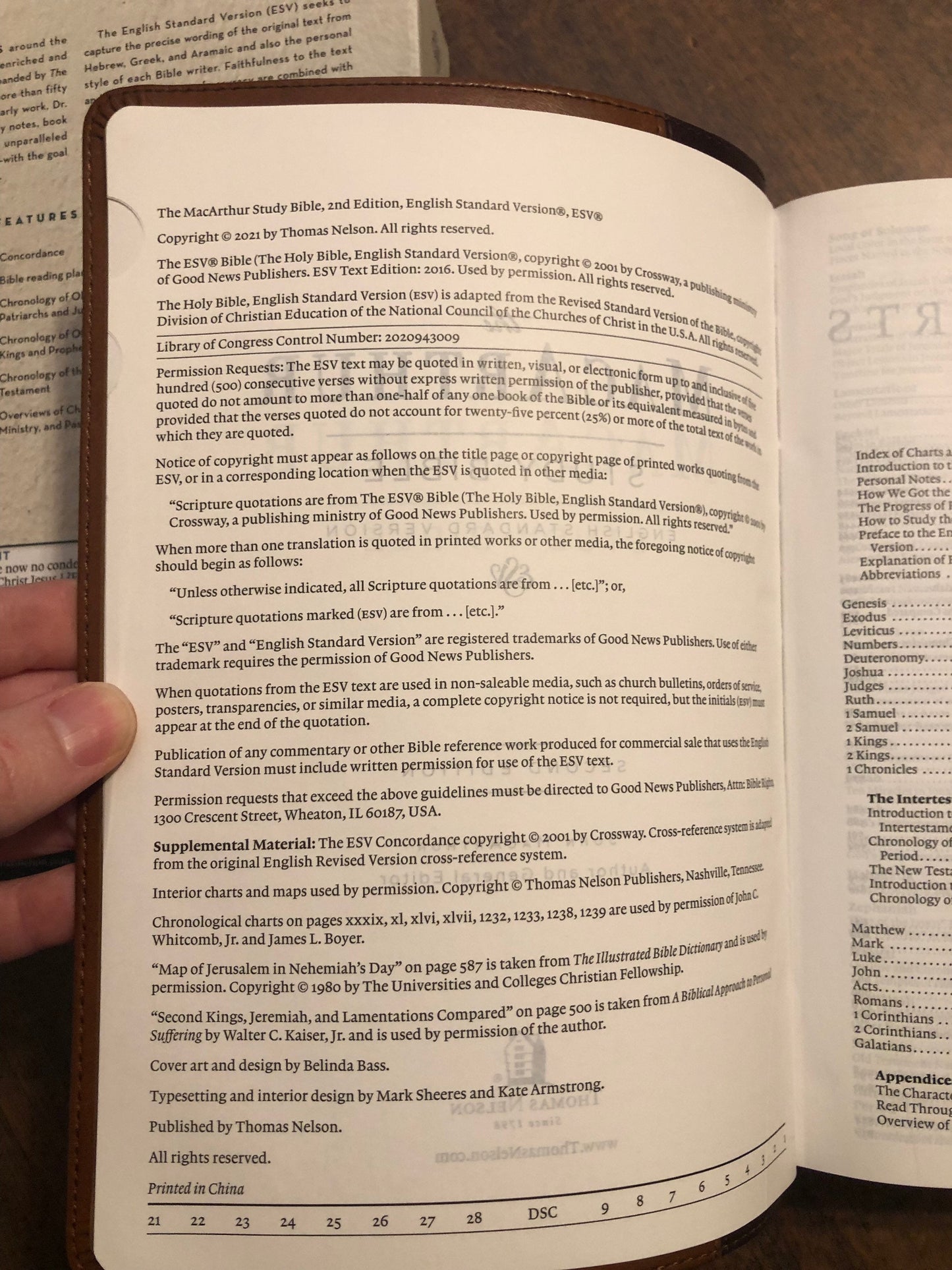 Personalized ESV MacArthur Study Bible Thumb Indexed, Brown LeatherSoft, ISBN 9780785235651 Custom Imprinted with a name