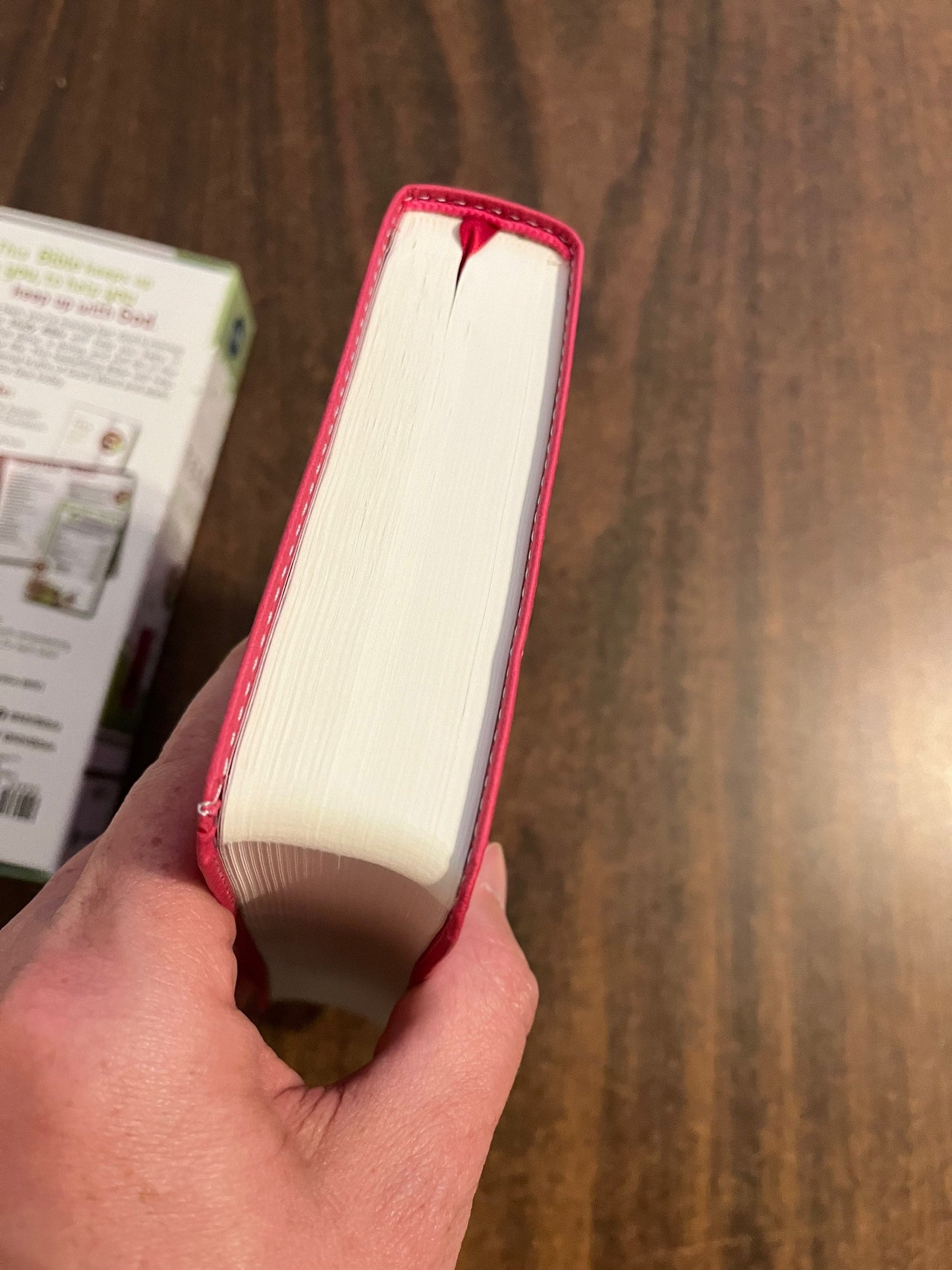 Personalized NIV Teen Study Bible Compact - Pink LeatherSoft - custom imprinted with name - 9780310757986 20spaces