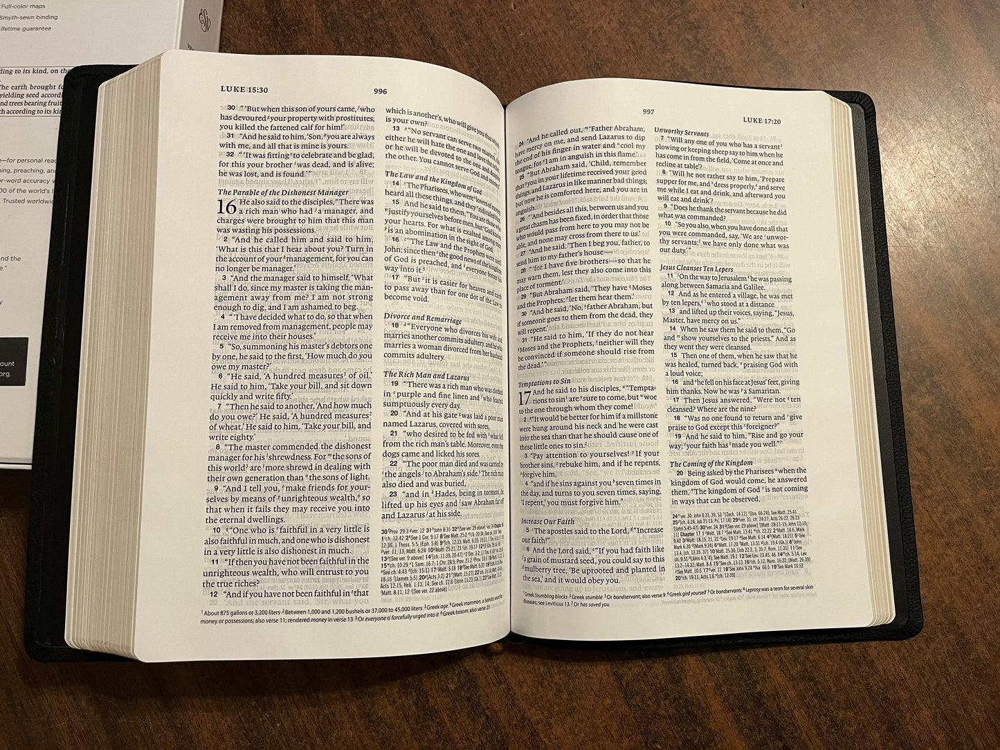 Personalized ESV Verse by Verse Reference Bible - Black Top Grain Genuine Leather - Custom Imprinted with name engraved - 9781433545689