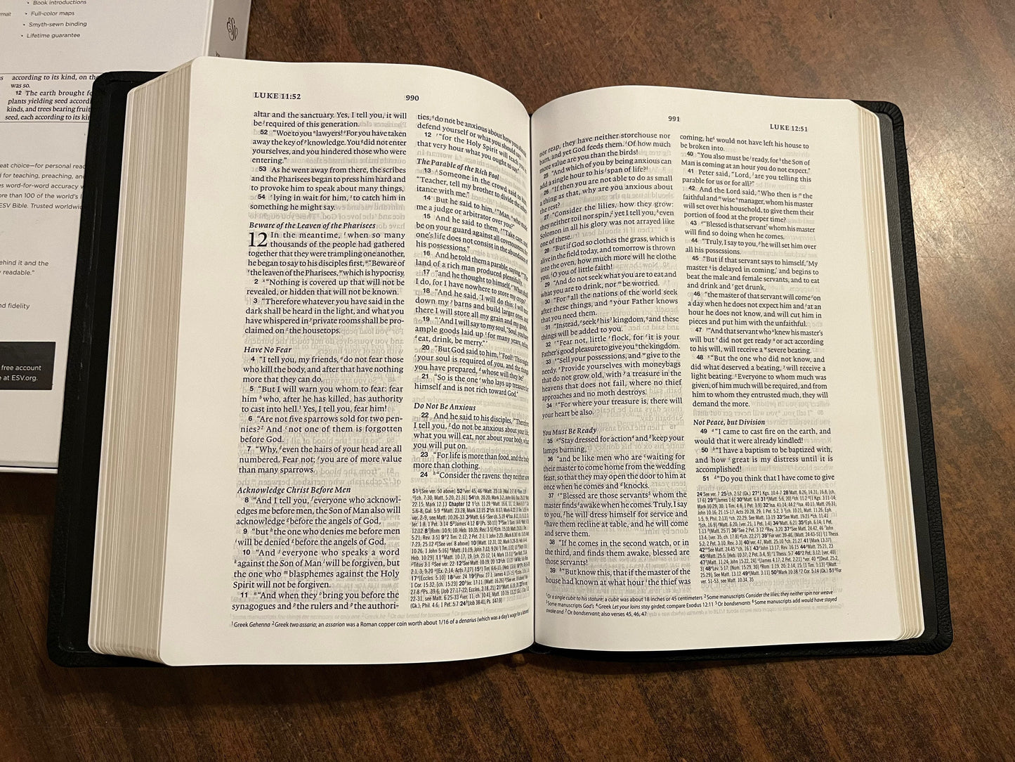 Personalized ESV Verse by Verse Reference Bible - Black Top Grain Genuine Leather - Custom Imprinted with name engraved - 9781433545689