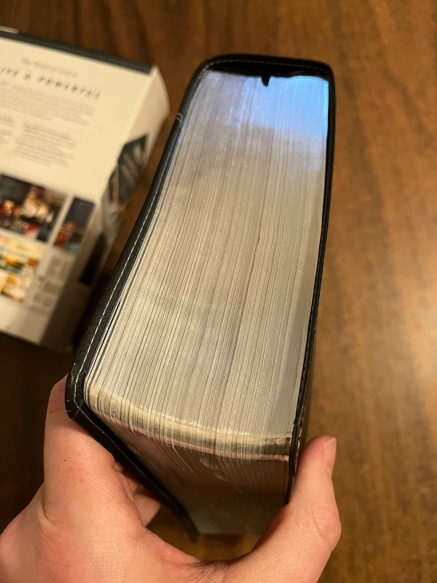 Personalized NLT Illustrated Study Bible Thumb Indexed - Black LeatherLike - Custom Imprinted with name