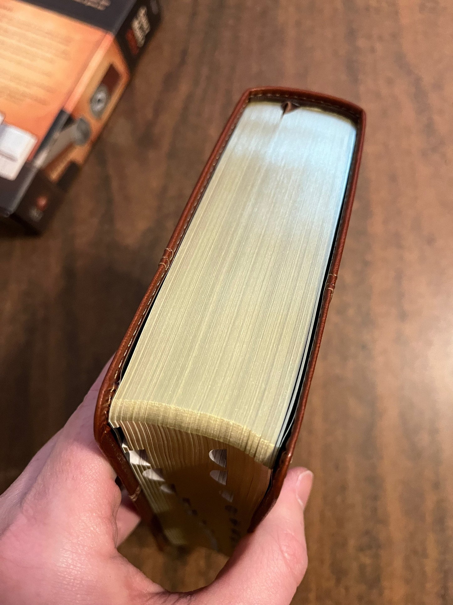 Personalized NLT Every Mans Devotional Bible Thumb Indexed - Brown LeatherLike - Custom Imprinted, name engraved bible, 9781496433596