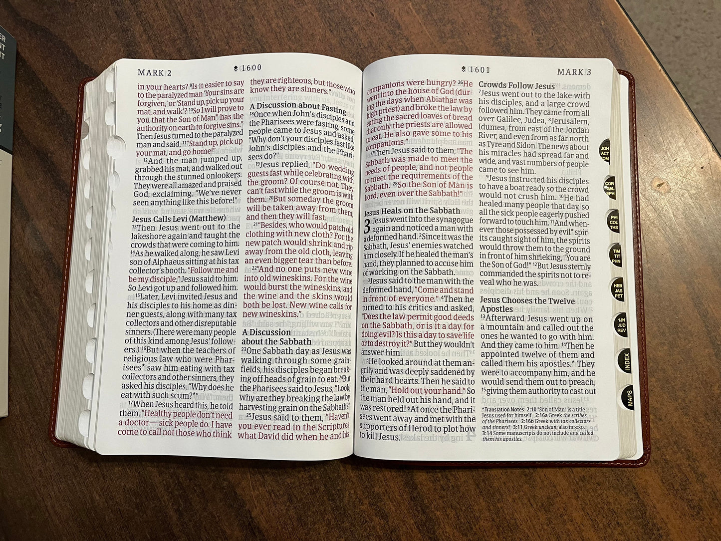 Personalized NLT Super Giant Print Bible Thumb Indexed - Brown LeatherLike Custom Imprinted with name, ISBN 9781496458124