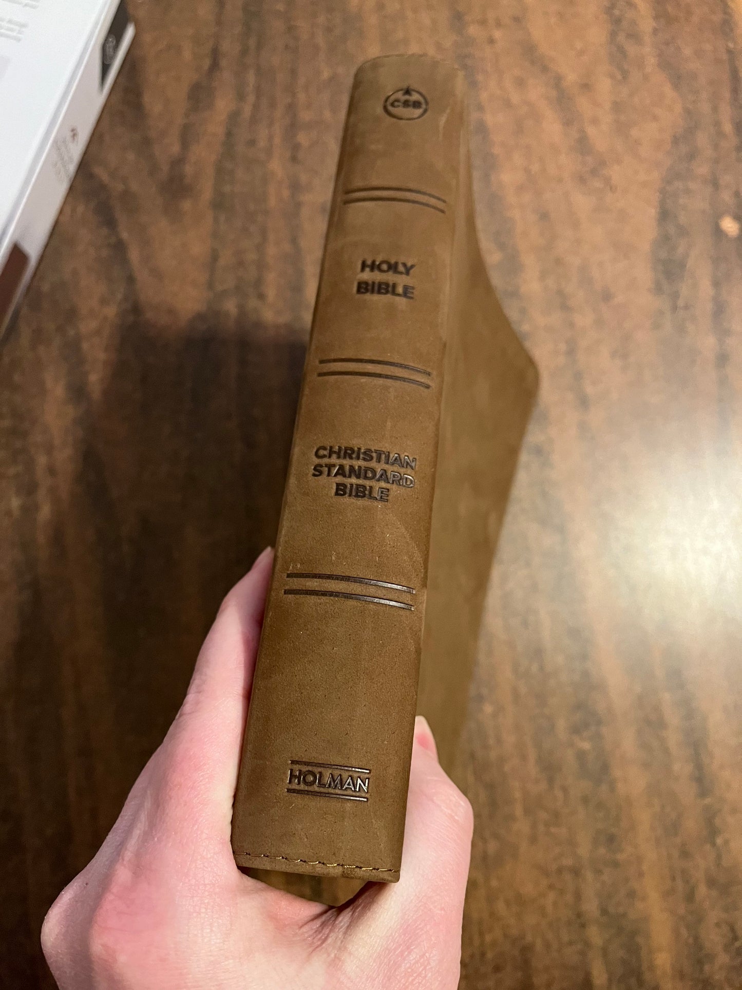 Personalized Mens Bible, CSB Men of Character Bible, Brown Genuine Leather, Custom Imprinted with name, ISBN 9781087730219