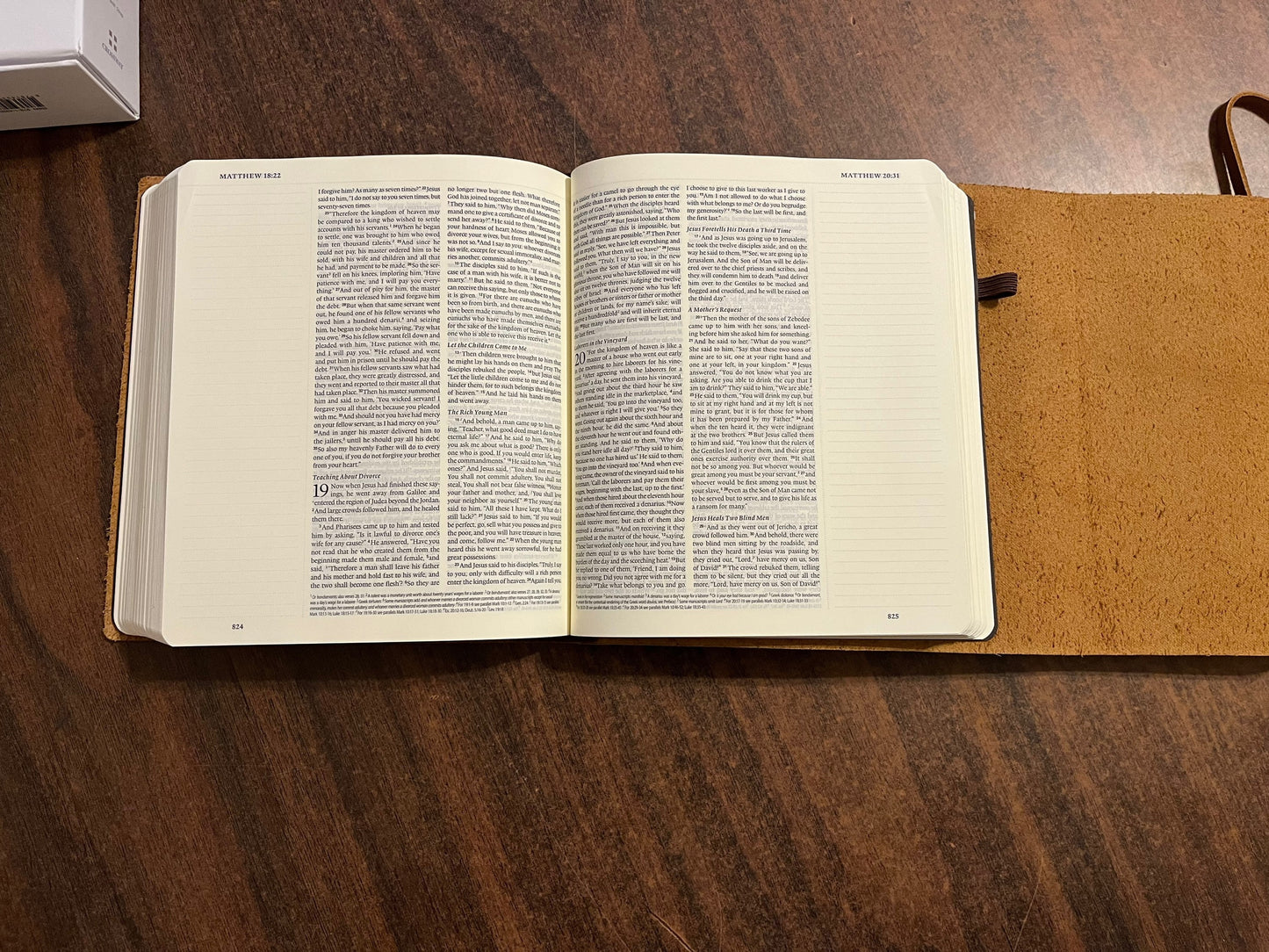 Personalized ESV Journaling Bible - Brown Natural Genuine Cowhide Leather with Flap and Strap, Custom Imprinted 9781433587054, 16spaces