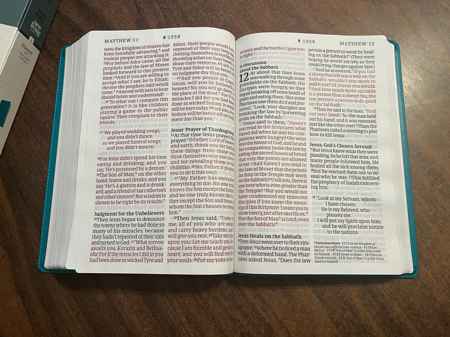 Personalized NLT Super Giant Print Bible - Teal LeatherLike, Custom Imprinted with name 9781496458117