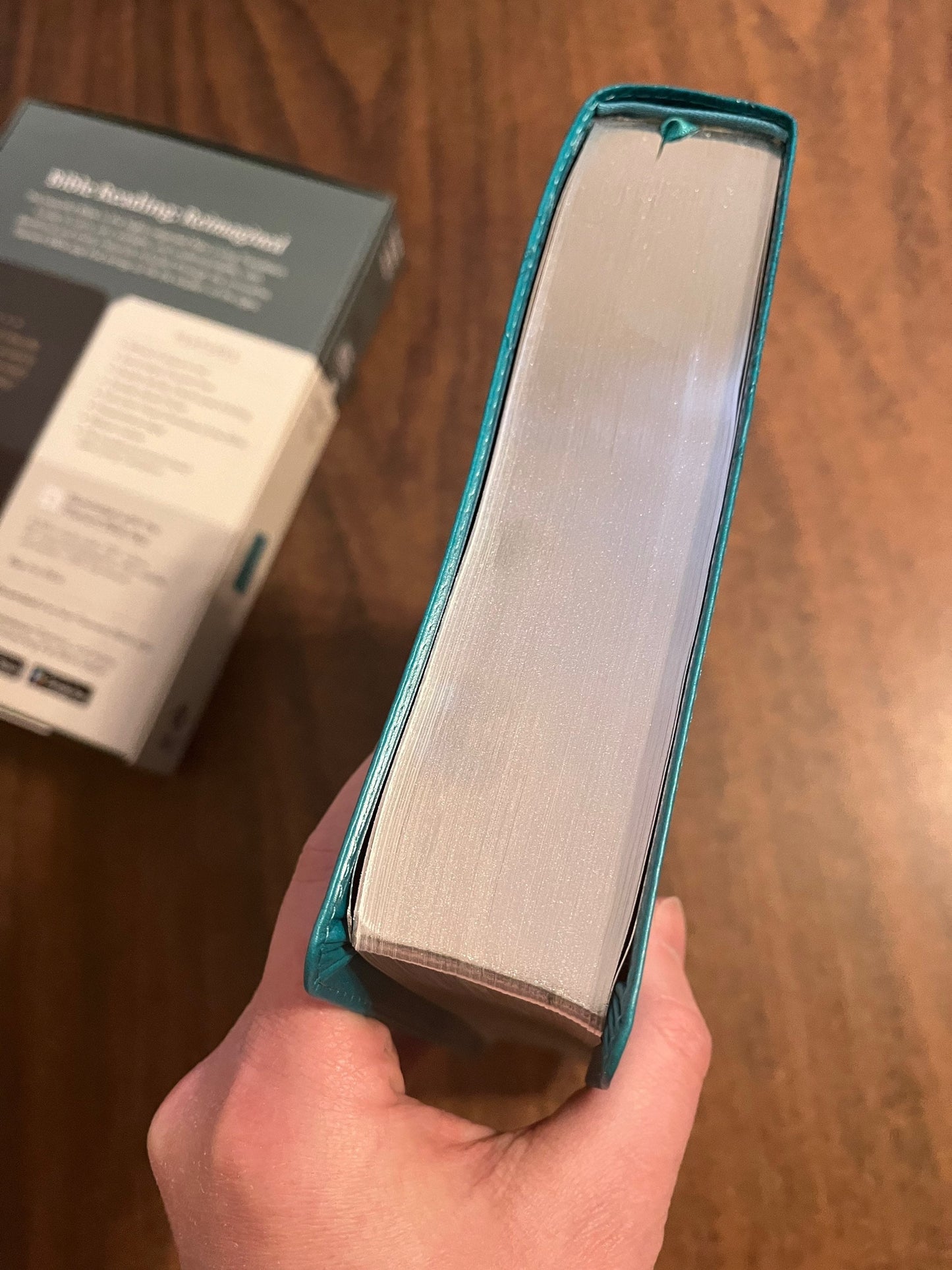 Personalized NLT Super Giant Print Bible - Teal LeatherLike, Custom Imprinted with name 9781496458117