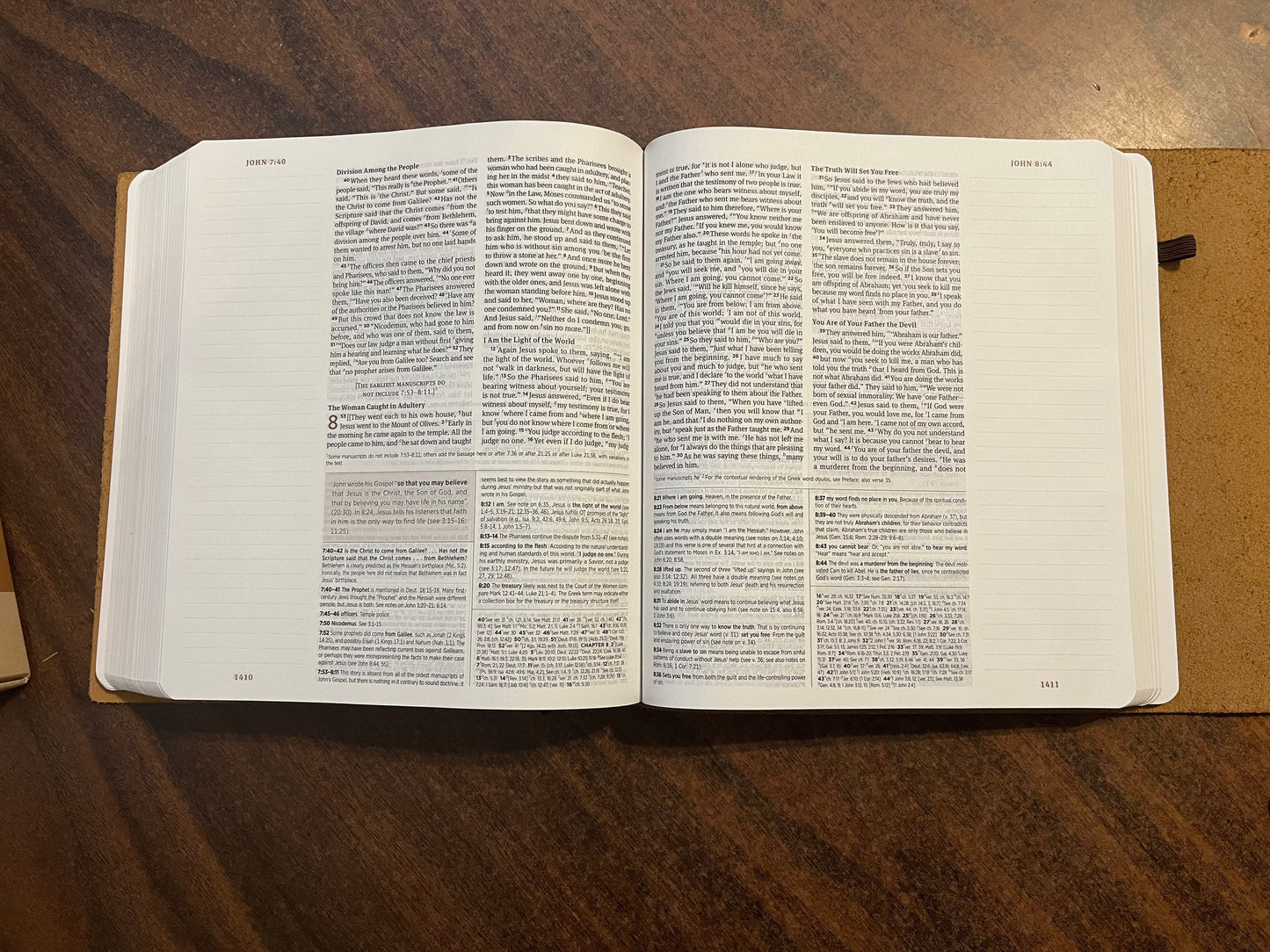 Personalized ESV Journaling Study Bible - Brown Natural Genuine Leather, Flap with Tie Strap, Custom Imprinted with name ISBN 9781433590467, 16spaces