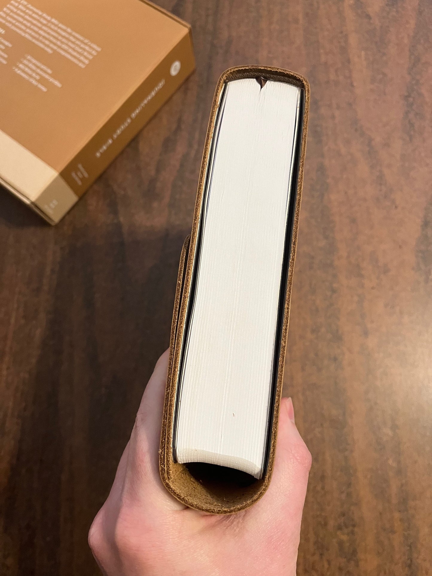 Personalized ESV Journaling Study Bible - Brown Natural Genuine Leather, Flap with Tie Strap, Custom Imprinted with name ISBN 9781433590467, 16spaces