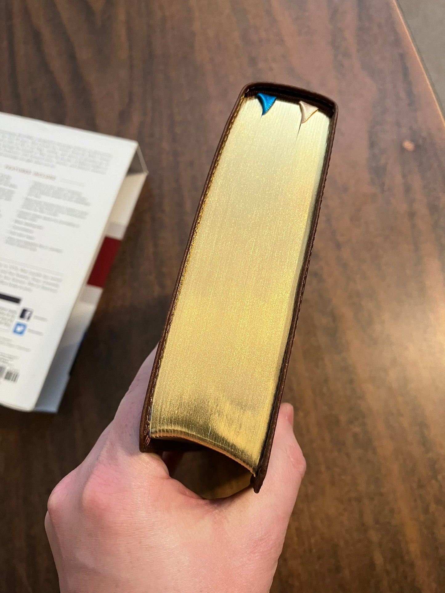Personalized NKJV Max Lucado Encouraging Word Study Bible - Brown LeatherSoft Cover Custom Imprinted with name