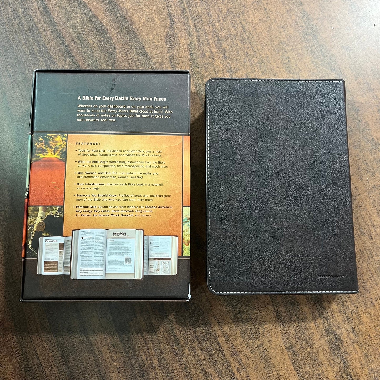 Personalized NLT Every Mans Devotional Bible Thumb Indexed - Brown LeatherLike - Custom Imprinted, name engraved bible9781496433602