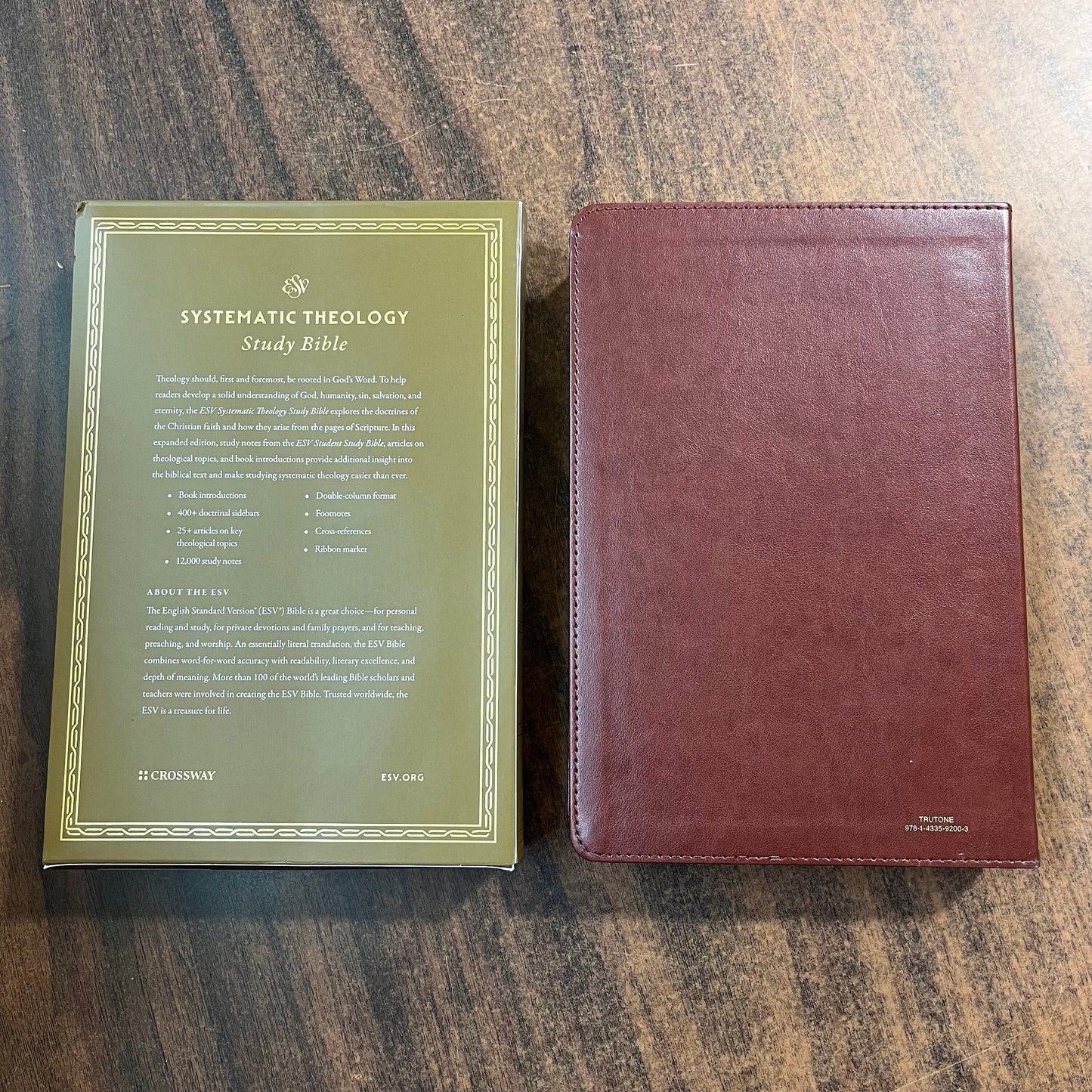 Personalized ESV Systematic Theology Study Bible - Chestnut Brown TruTone - Custom Imprinted with name, isbn 9781433592003