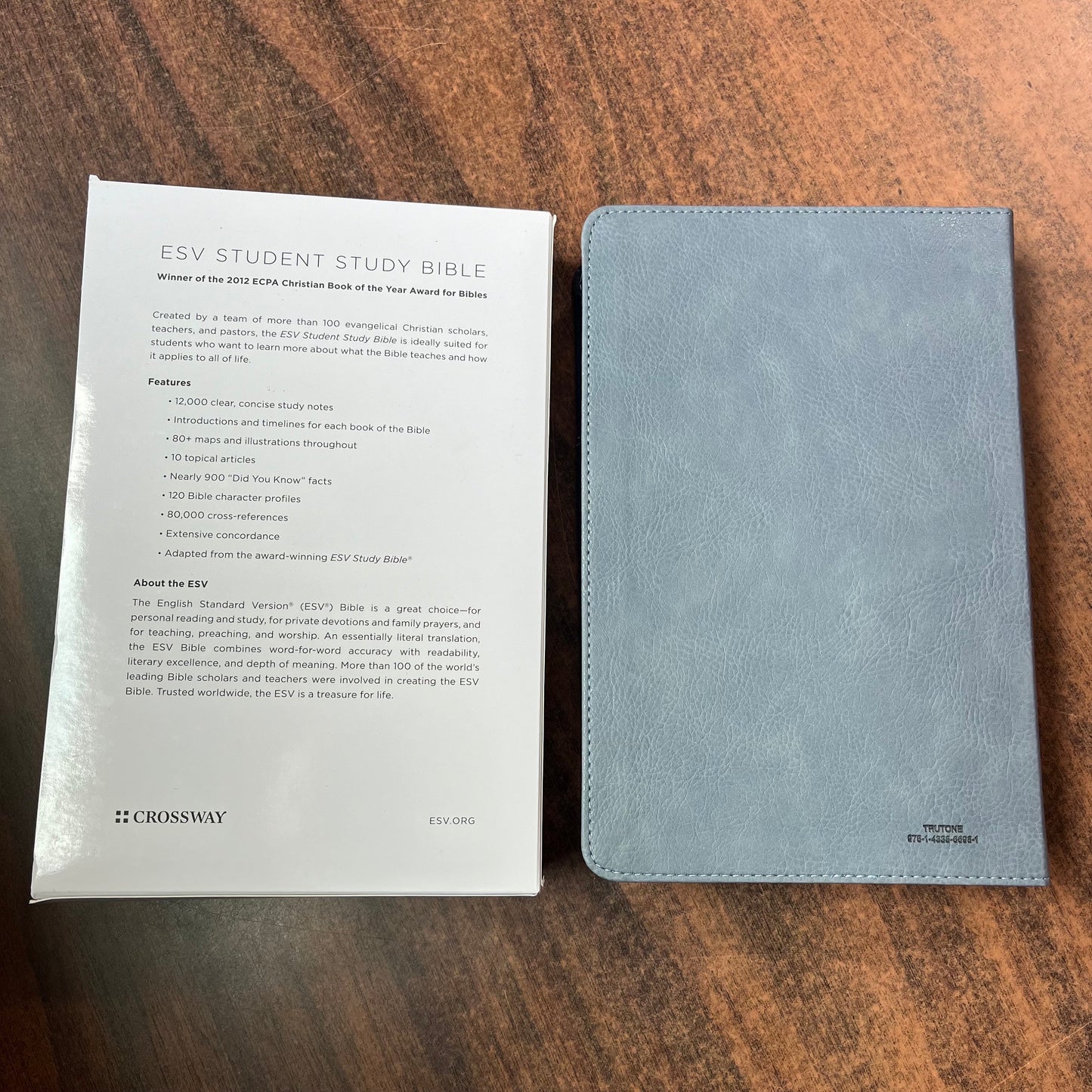 Personalized ESV Student Study Bible - Navy / Slate Trutone - Custom Imprinted with name, ISBN 9781433566981