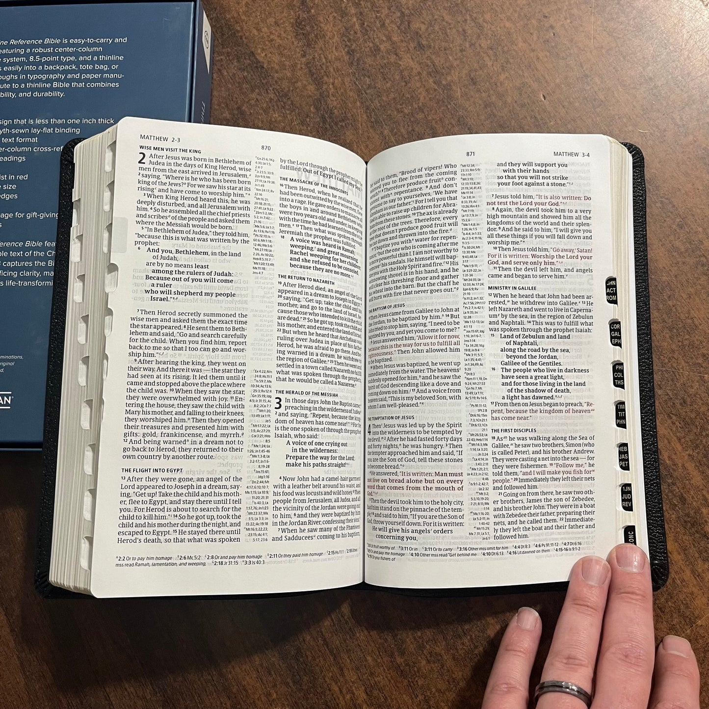 Personalized CSB Thinline Reference Bible Indexed - Black Genuine Leather Custom Imprinted, ISBN 9781087767772