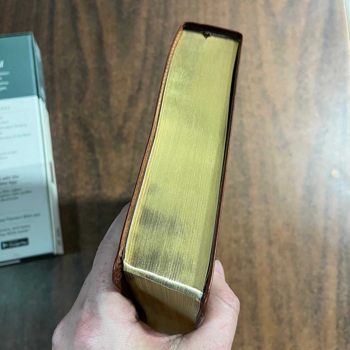 Personalized NLT Super Giant Print Bible - Brown LeatherLike Custom Imprinted with name 9781496458100