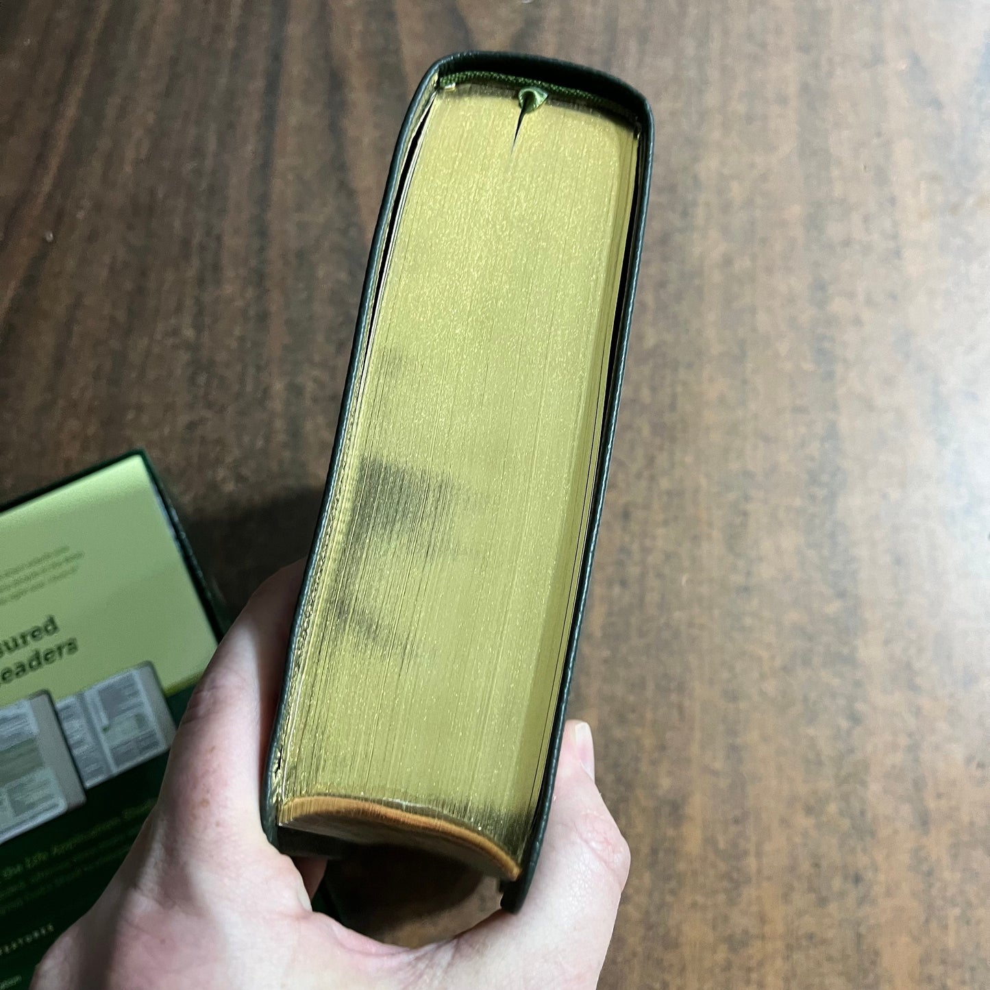 Personalized NLT Life Application Study Bible - Olive Green Genuine Leather - Custom Imprinted with a name 9781496479006