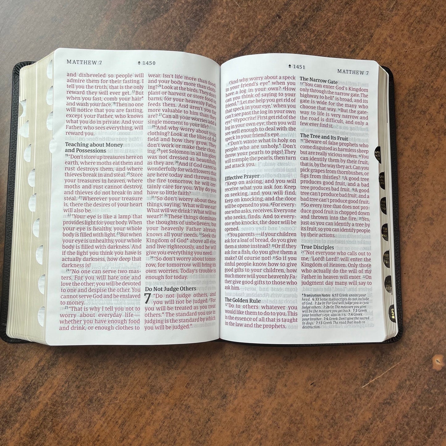 Personalized NLT Personal Size Giant Print Bible Thumb Indexed - Black Genuine Leather - Custom Imprinted with name engraved 9781496445308