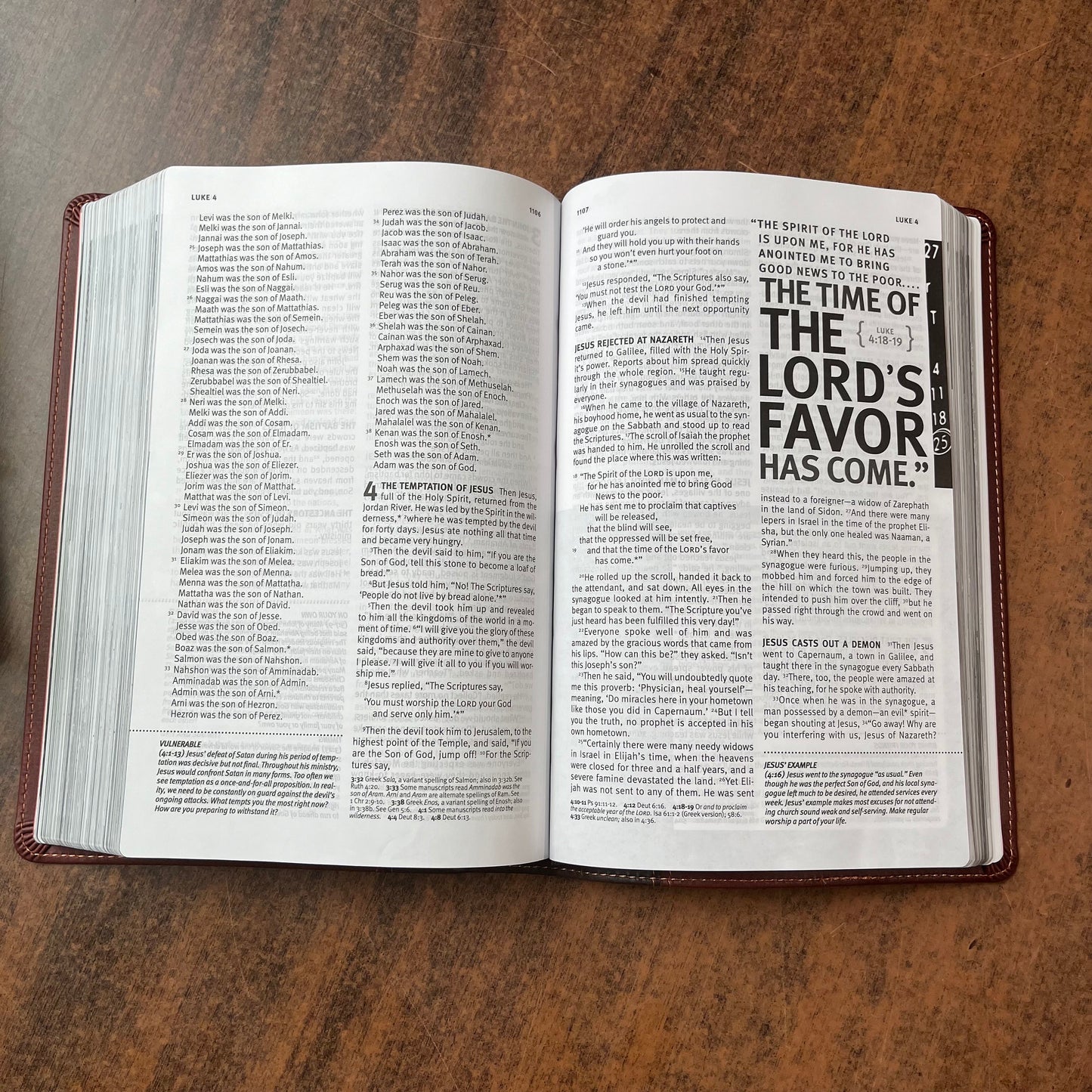 Personalized NLT Teen Life Application Study Bible , Brown / Rust LeatherLike, ISBN 9781496434326, Custom Imprinted with a name