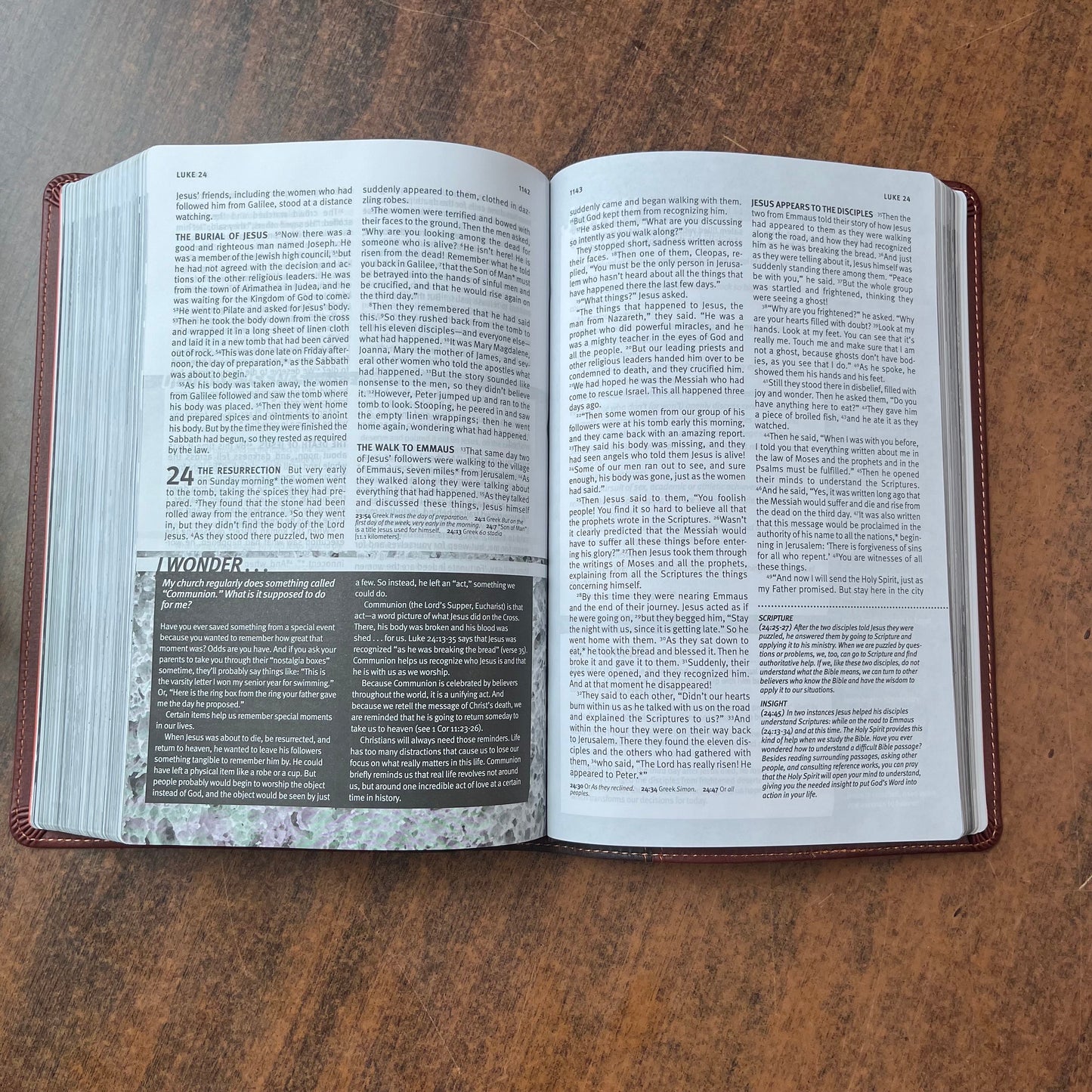 Personalized NLT Teen Life Application Study Bible , Brown / Rust LeatherLike, ISBN 9781496434326, Custom Imprinted with a name