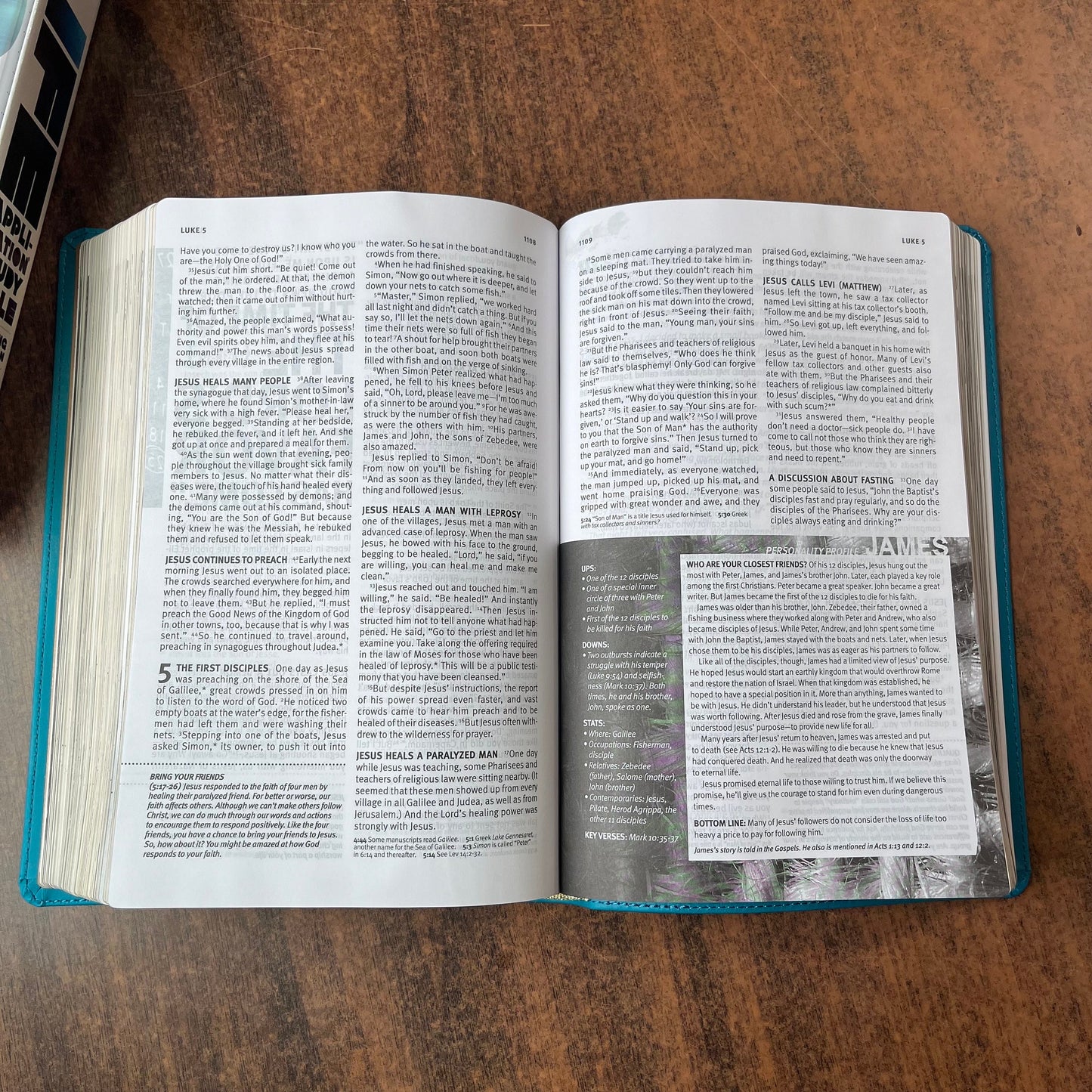 Personalized NLT Teen Life Application Study Bible , Teal LeatherLike, Custom Imprinted with name engraved ISBN 9781496434319, Custom Imprinted with a name