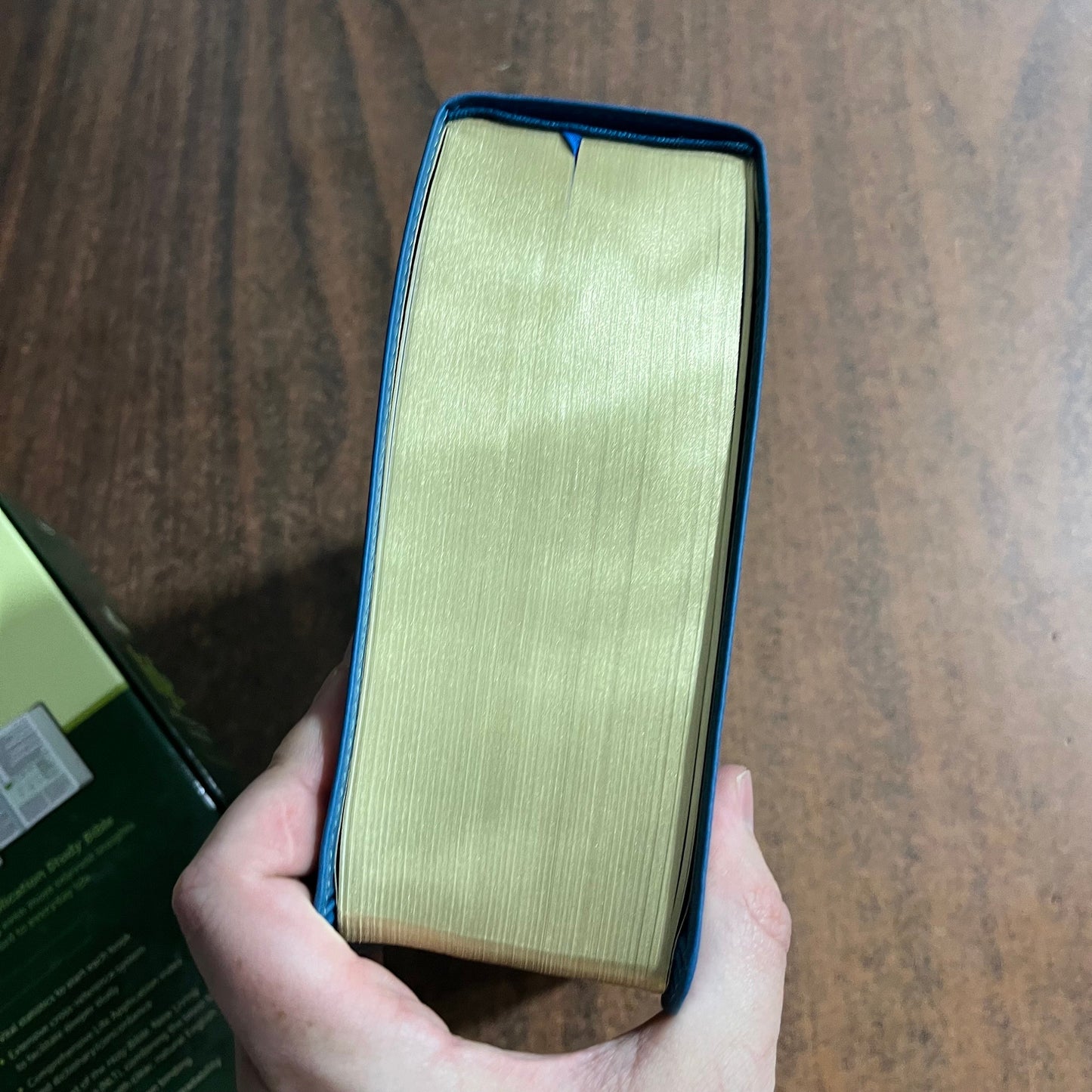 Personalized NLT Large Print Life Application Study Bible - Teal Blue LeatherLike - Custom Imprinted with name engraved 9781496439352