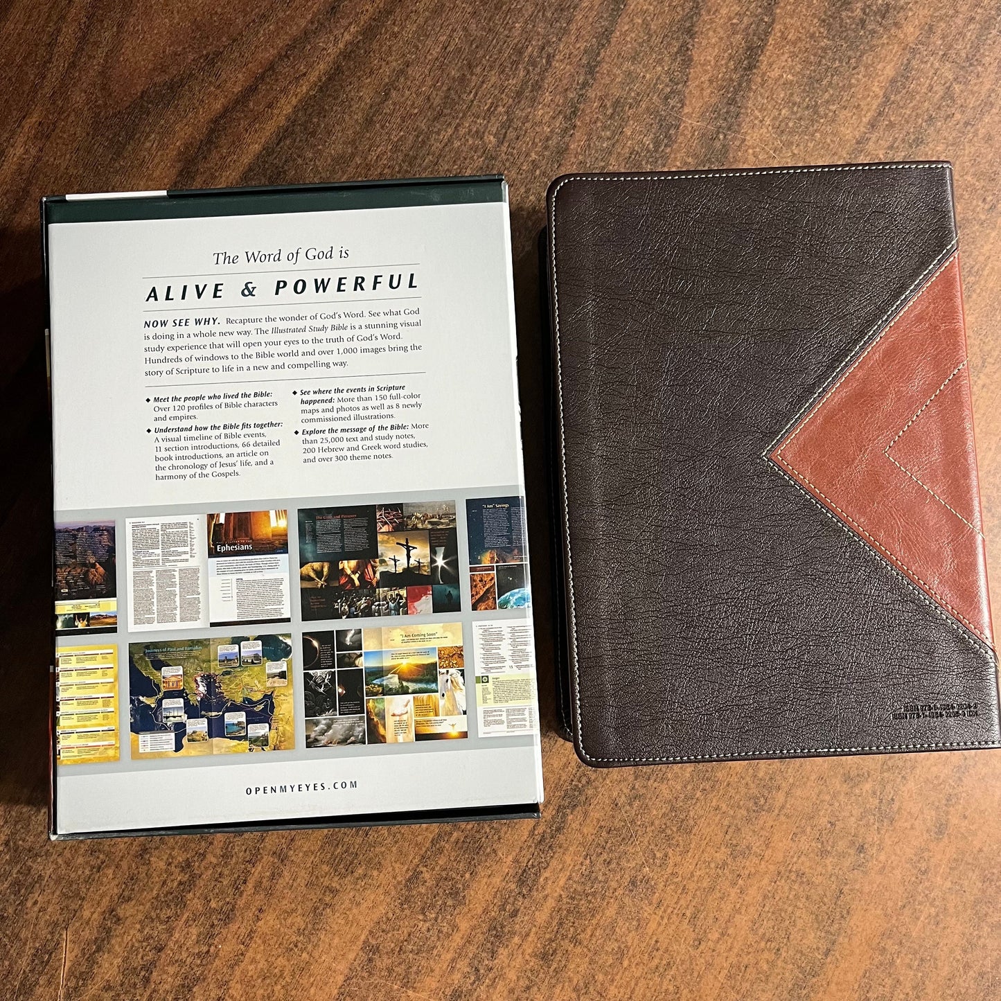 Personalized NLT Illustrated Study Bible - Brown / Tan LeatherLike - Custom Imprinted with name 97814964020042