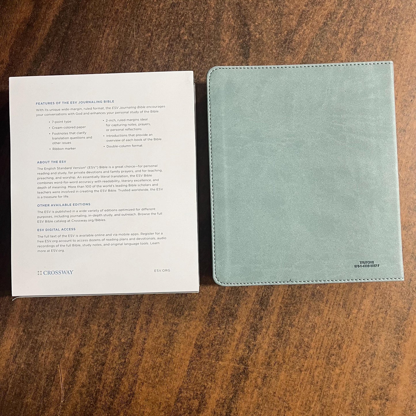 Personalized ESV Journaling Bible - Paris Sky Blue TruTone - Custom Imprinted with name, 9781433595677