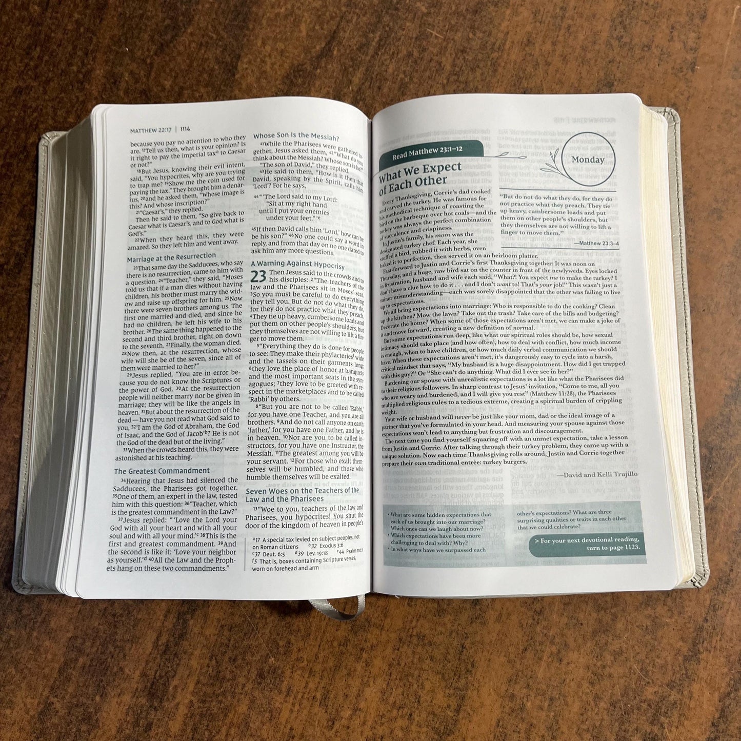Personalized NIV Couples Devotional Bible - Stone LeatherSoft - Custom Imprinted, name engraved bible ISBN 9780310464044, (Marriage Bible)