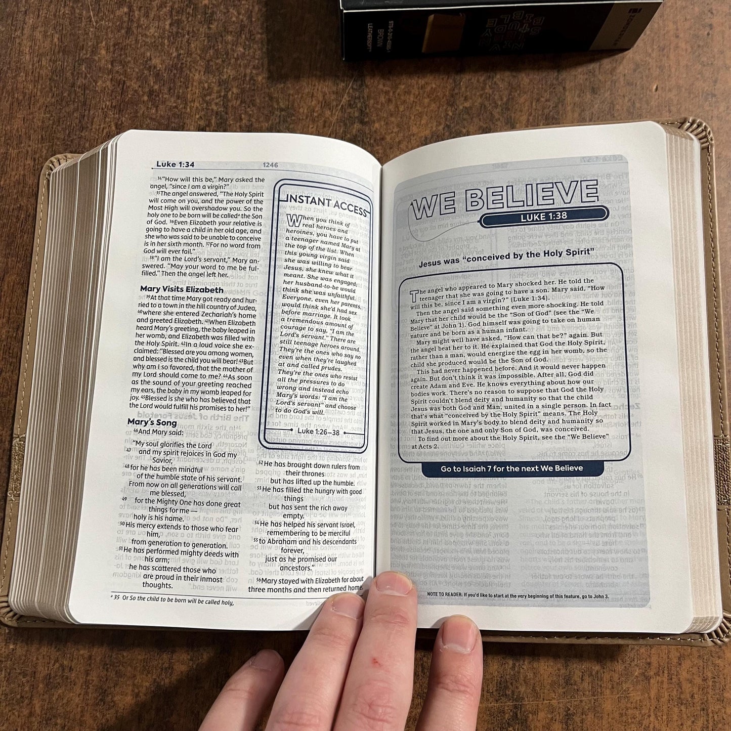 Personalized NIV Teen Study Compact Bible - Brown LeatherSoft - Custom Imprinted, name printed, 9780310455851