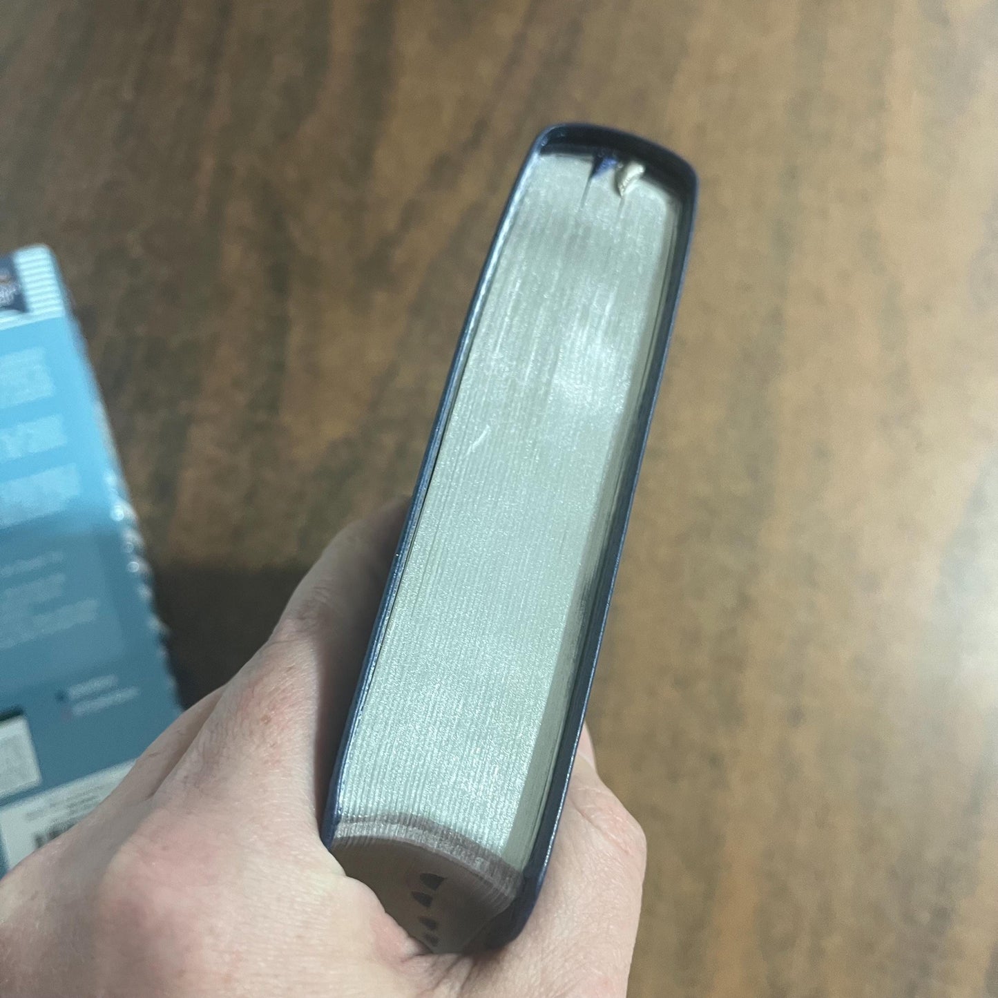 Personalized NIV Student Bible Personal Size Thumb Indexed - Teen Study Bible - Navy LeatherSoft - Custom Imprinted with name, 9780310461753
