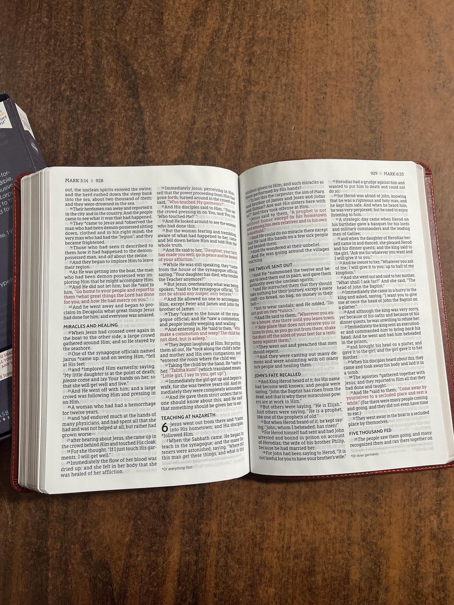 Personalized NASB Large Print Thinline Bible - Brown LeatherSoft - Custom Imprinted bible with a name, nasb 1995, 9780310451020