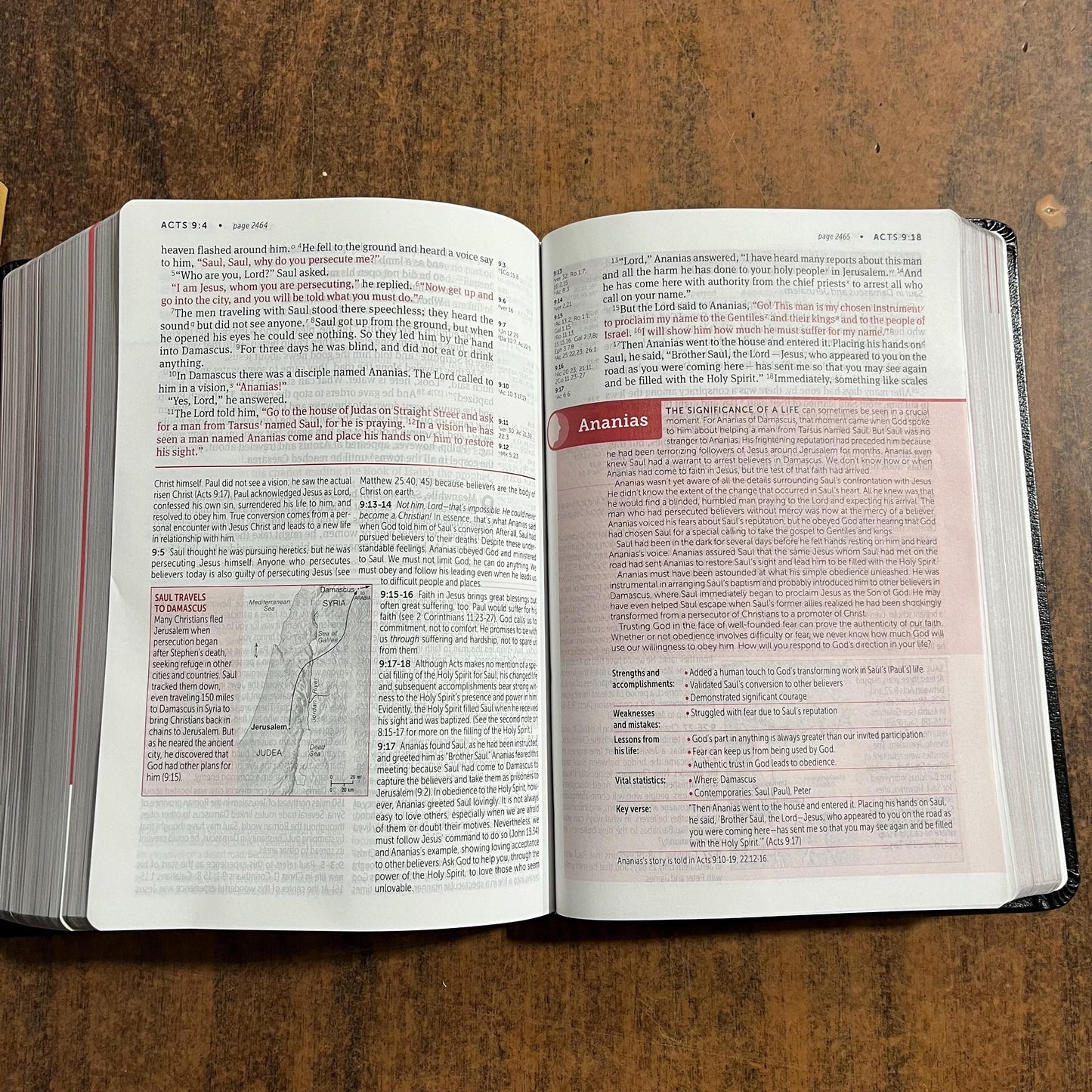 Personalized NIV Large Print Life Application Study Bible - Black Bonded Leather, Custom Imprinted with a name, 9780310452881