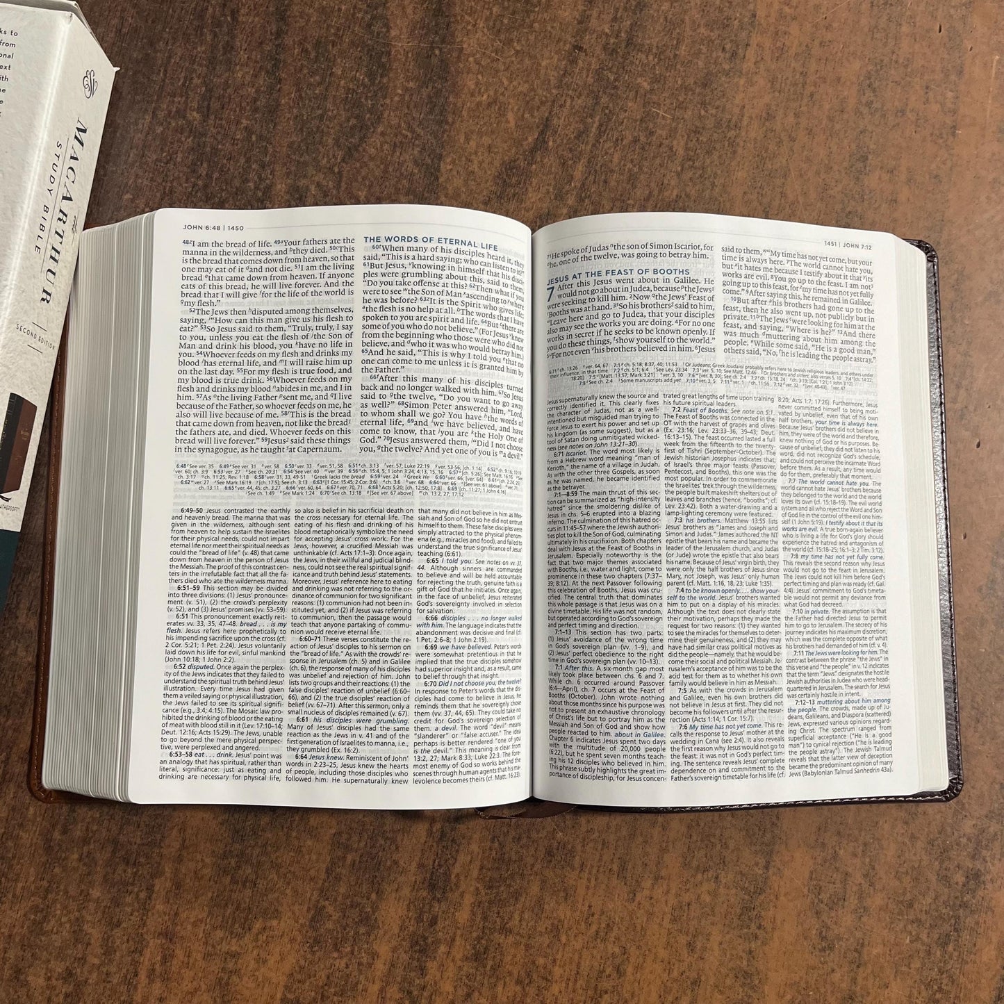 Personalized ESV MacArthur Study Bible, Brown LeatherSoft, Custom Imprinted with a name engraved on cover, ISBN 9780785235521