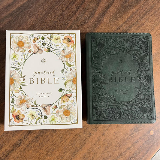 Personalized ESV Journaling Edition Gracelaced Bible - Quiet Forest TruTone Cover Custom Imprinted with name, 9798874904562