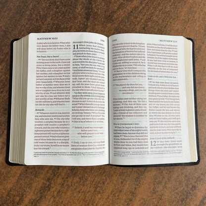 Personalized ESV Giant Print Personal Size Bible - Black Genuine Leather - Custom Imprinted with a name 9798874906603 Large Print