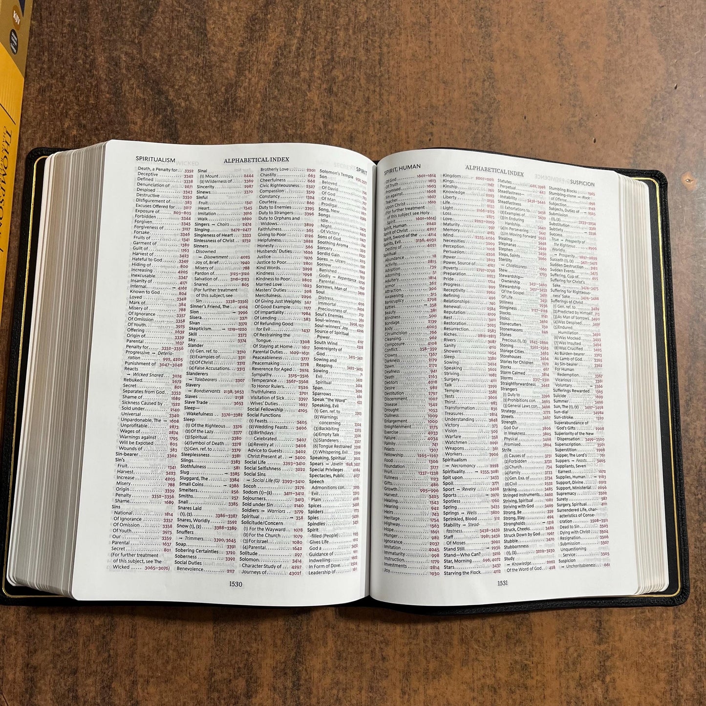 Personalized KJV Large Print Thompson Chain Reference Study Bible - Black Genuine Cowhide Leather, 9780310459187 (updated krikbride)