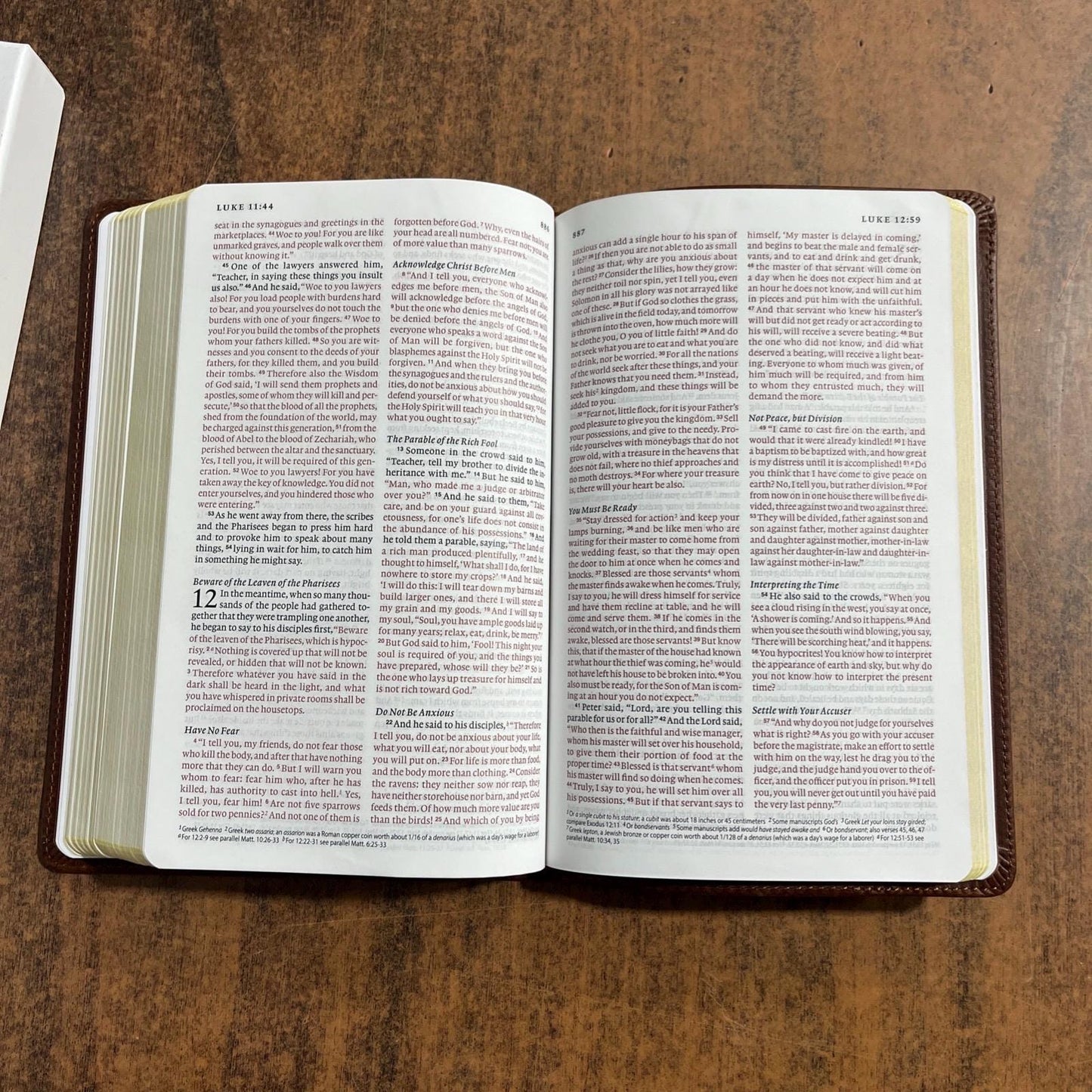 Personalized ESV Thinline Bible - Saddle Brown Full Grain Genuine Leather, Custom Imprinted with name, ISBN 9798874903534 2025 ESV Text