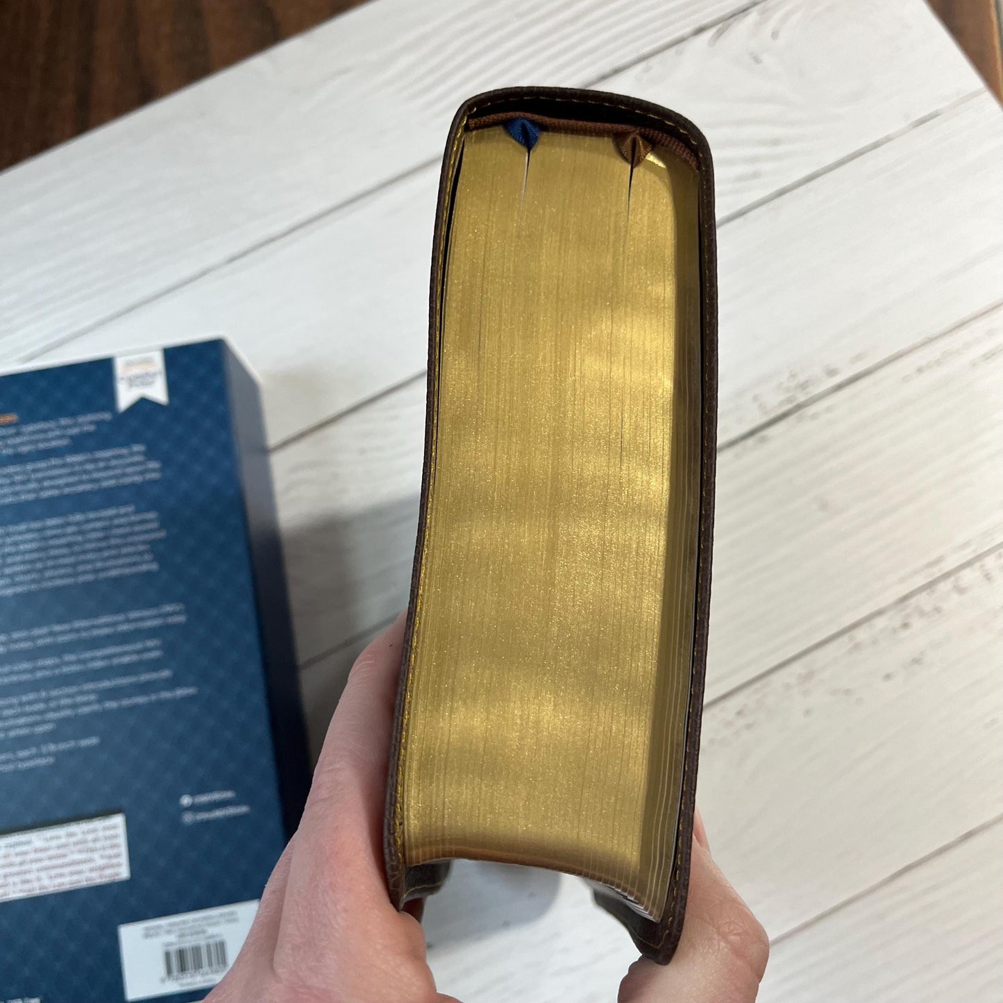 Personalized NIV Study Bible - Brown Genuine Calfskin Leather - Custom imprinted with a name, 9780310465805