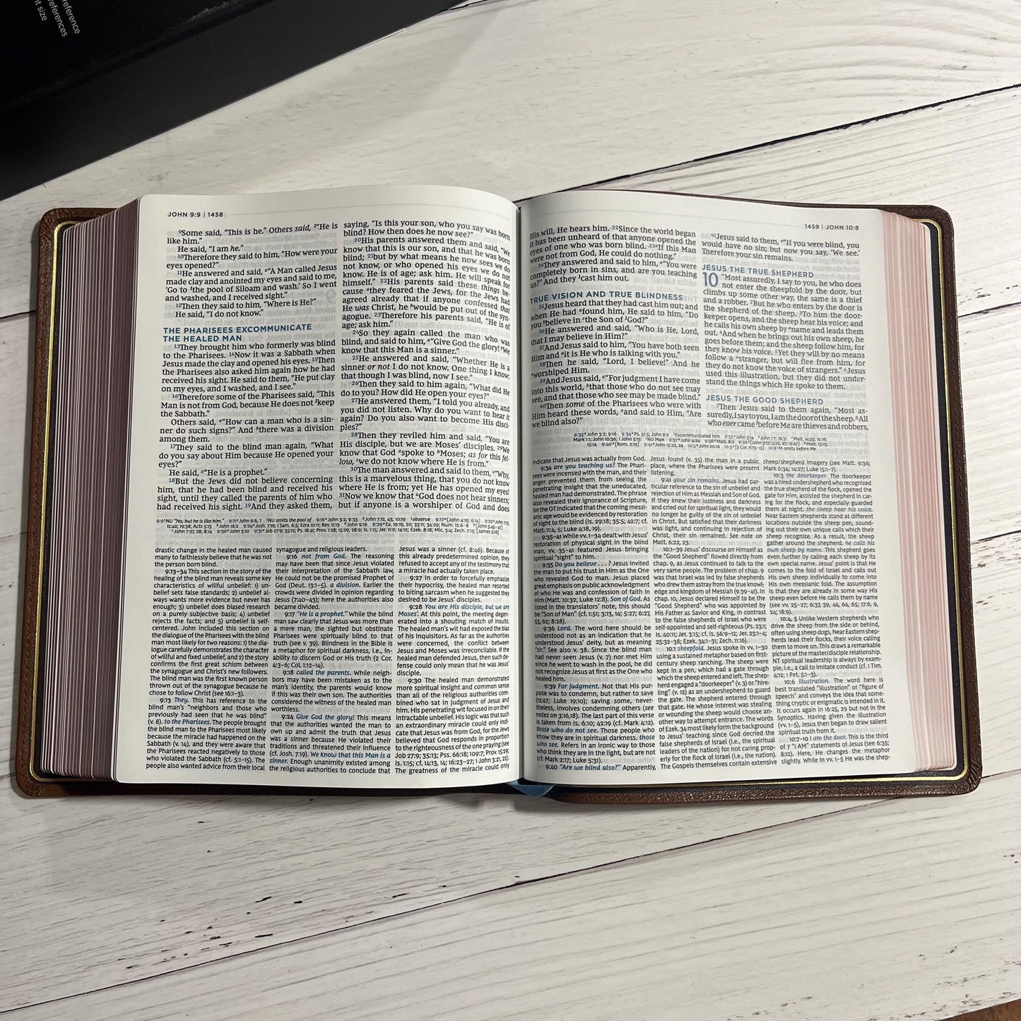 Personalized NKJV MacArthur Study Bible, Brown Premium Genuine Goatskin Leather, Premier Collection ISBN 9780785230885